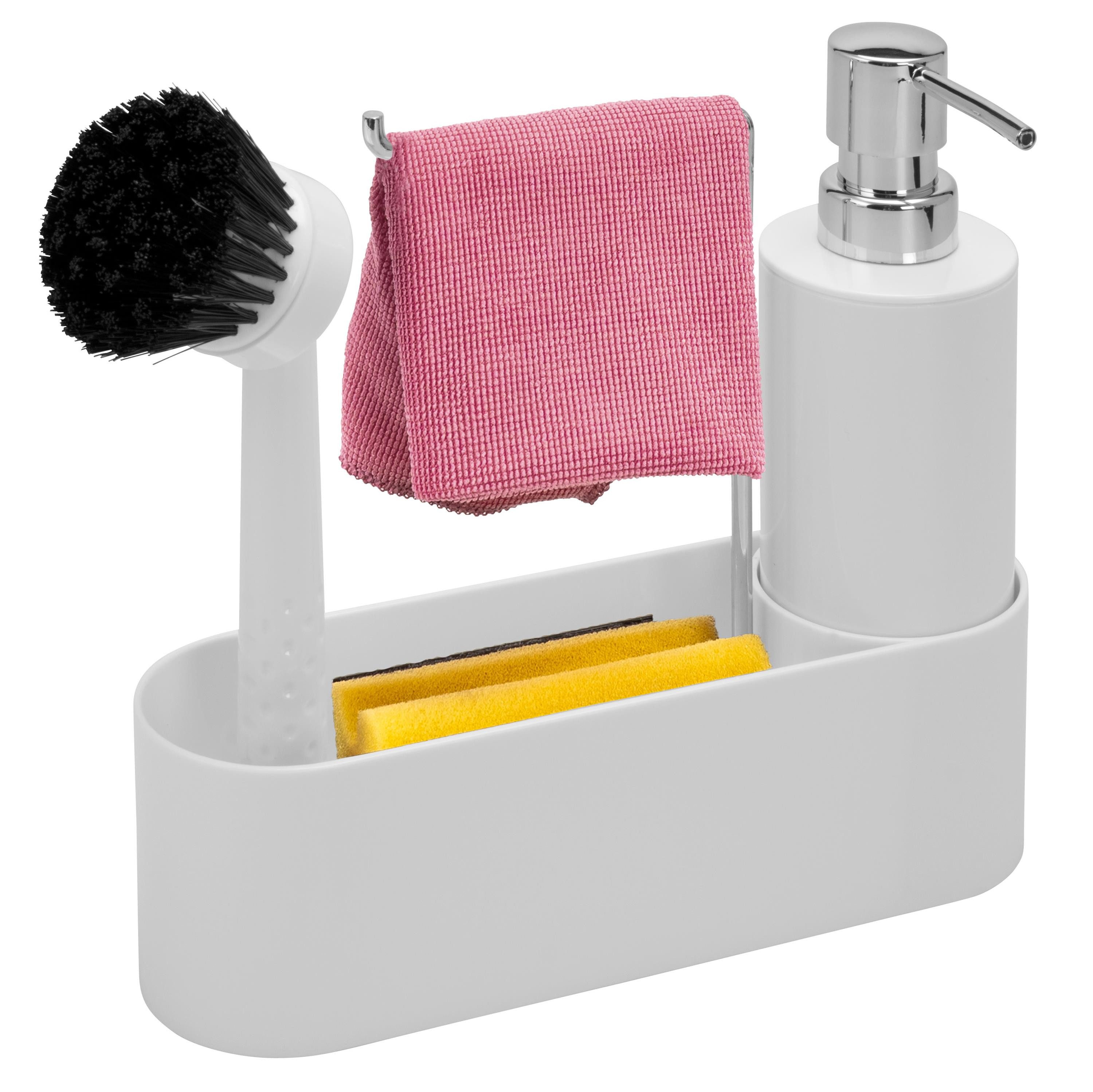 bremermann Seifenspender Spülbecken Organizer, Seifenspender, Spülbürste, weiß