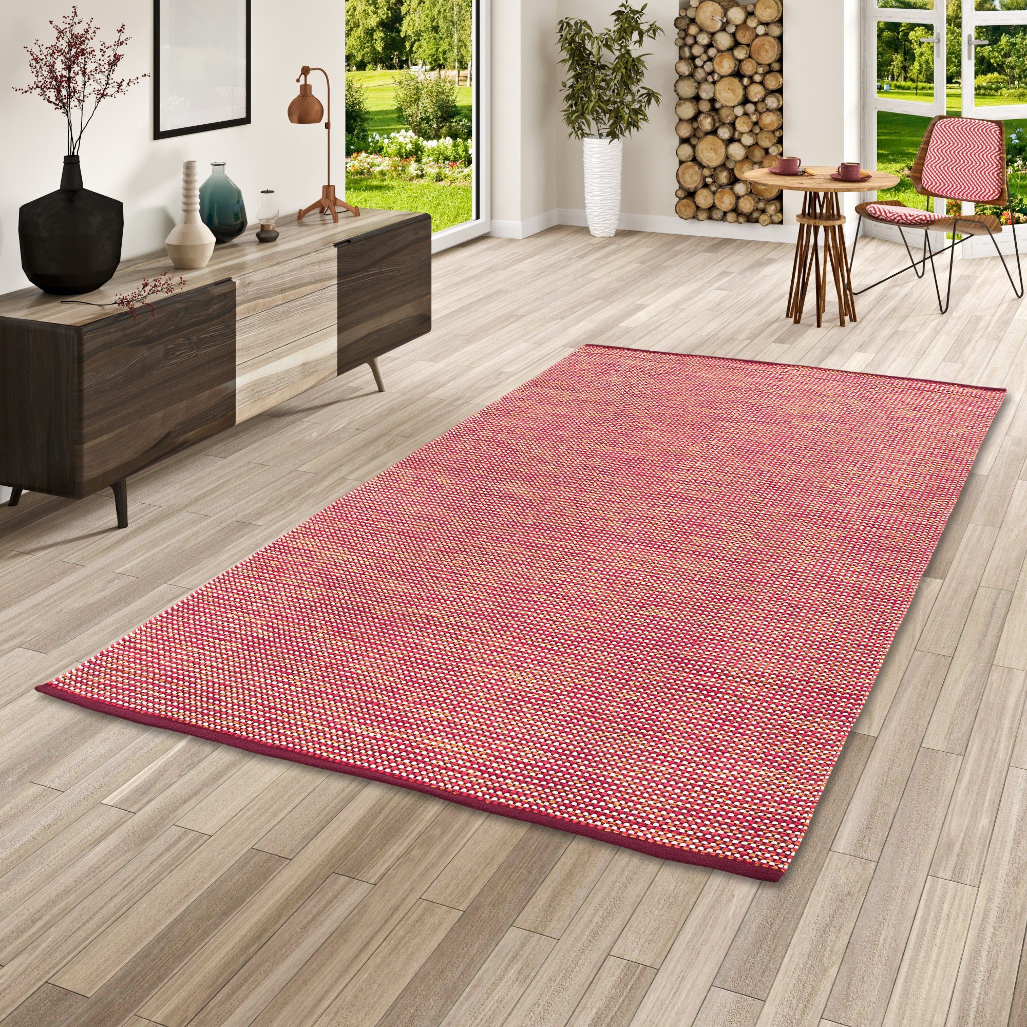 Pergamon Wollteppich Baumwolle Natur Kelim Teppich günstig online kaufen