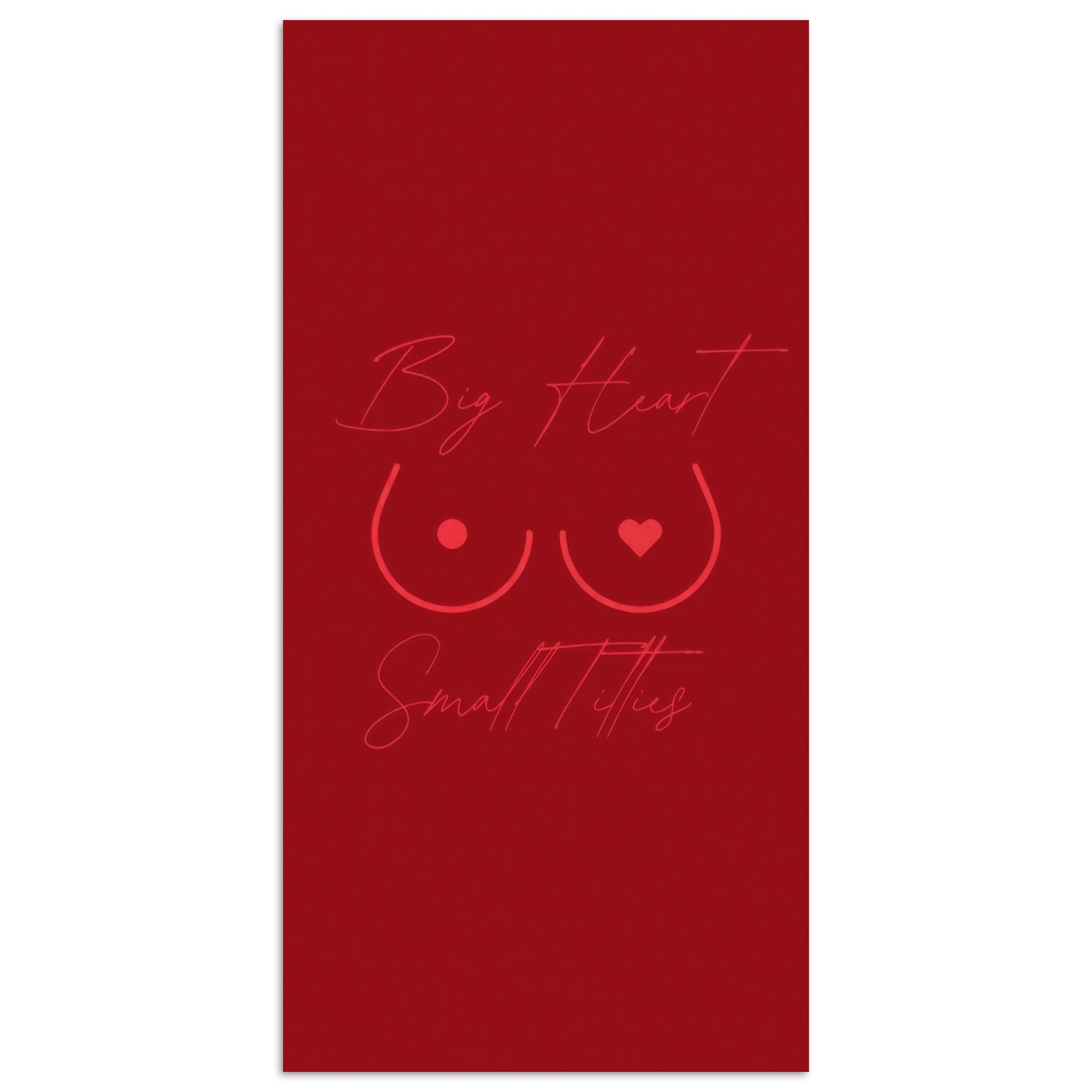 MuchoWow Poster Großes Herz kleine Titten - Herz - Rot, (1 St), Poster ohne Rahmen, Wandbild, Wandposter, 20x40 cm