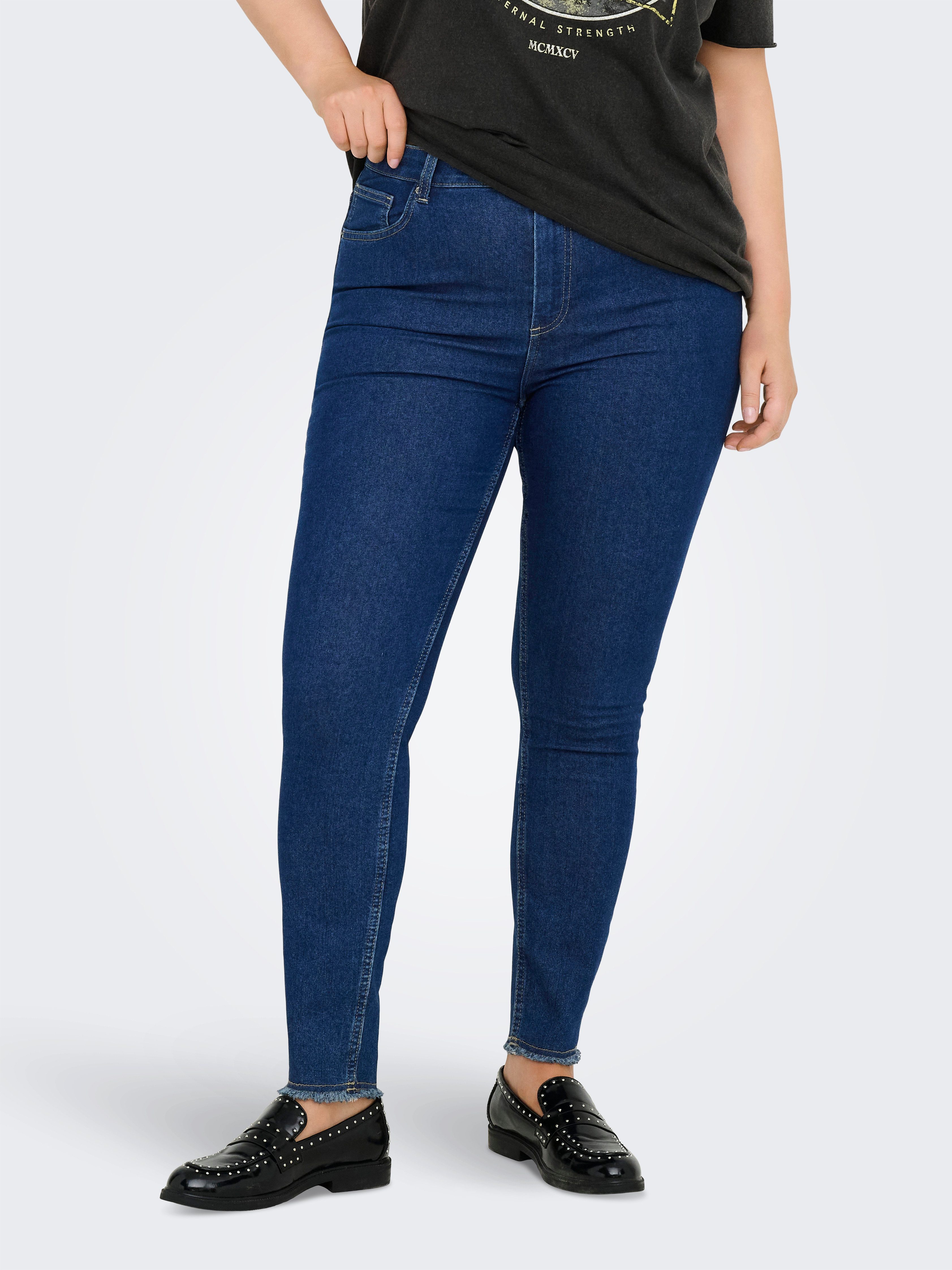ONLY CARMAKOMA Skinny-fit-Jeans CARHUSH MID SKINNY ANK RW DNM AKM187