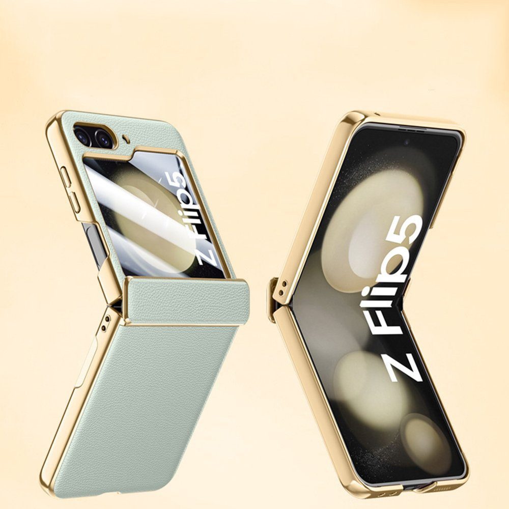 FELIXLEO Smartphone-Hülle Displayschutzfolie Handyhülle für Samsung Galaxy Z Flip 5 Hülle mit