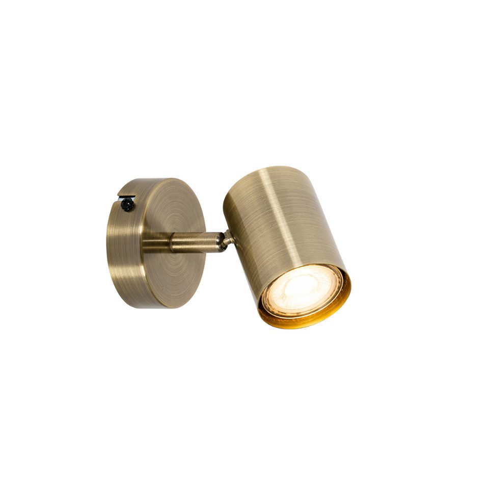 Qazqa LED Aufbaustrahler Jeana, ohne Leuchtmittel, GU10, Bronze, Modern, St günstig online kaufen