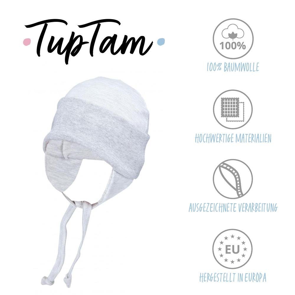 TupTam Erstlingsmütze TupTam Baby Erstlingsmütze mit Ohrenklappen 2er Pack