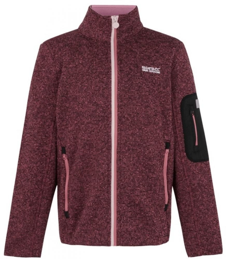 Outdoorjacke Kinder melierte Fleece Jacke Fullzip - JuniorNewhill