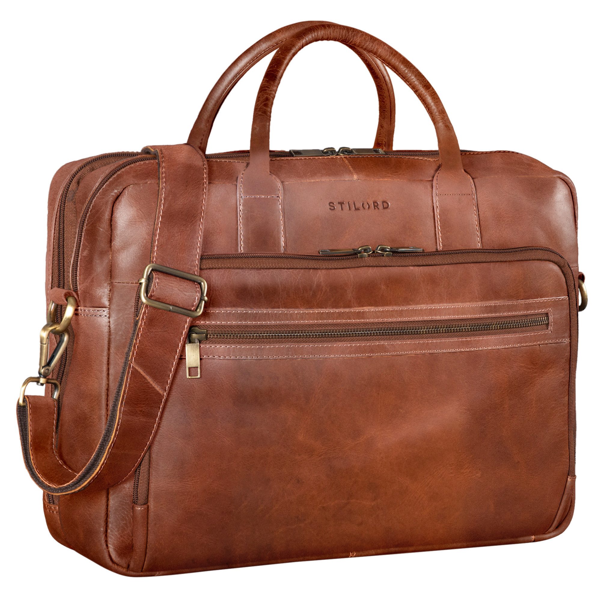 STILORD Laptoptasche "Dawson" Leder Aktentasche Umhängetasche günstig online kaufen