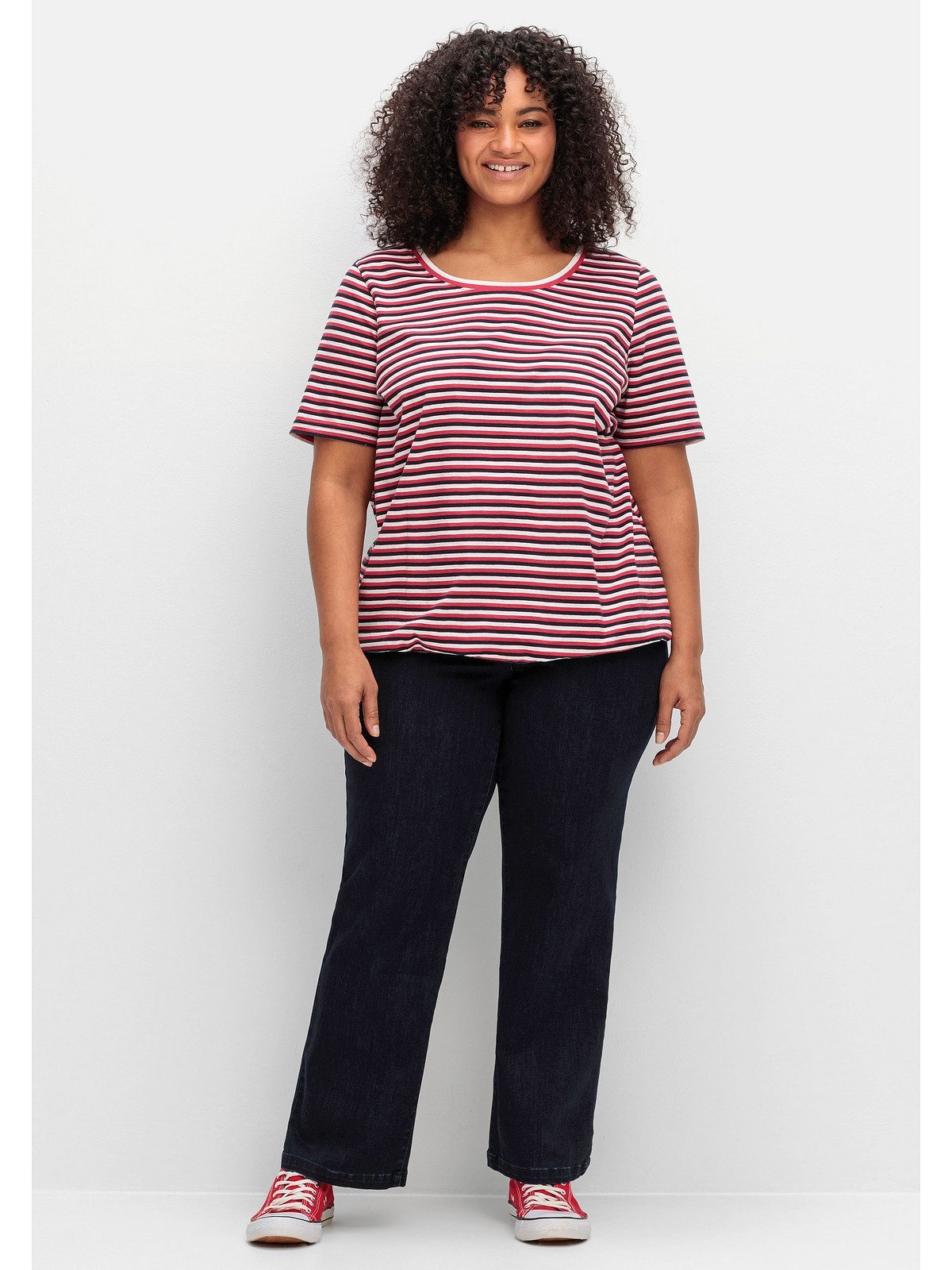 Sheego Stretch-Jeans Große Größen mit Schlupfbund im Curvy-Schnitt ELLA