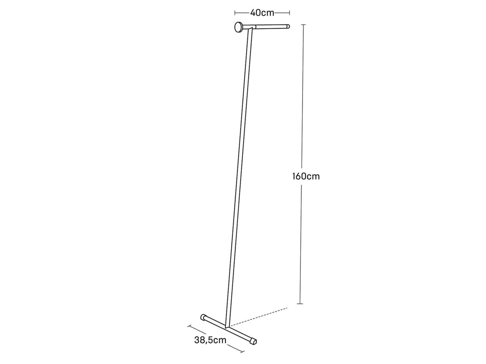 Yamazaki Garderobenständer Tower Anlehngarderobe Kleiderständer zum Anlehnen an die Wand, Kleiderständer, zum Anlehnen, minimalistisch, 160cm, mit Holzakzenten – Bild 2 von 5