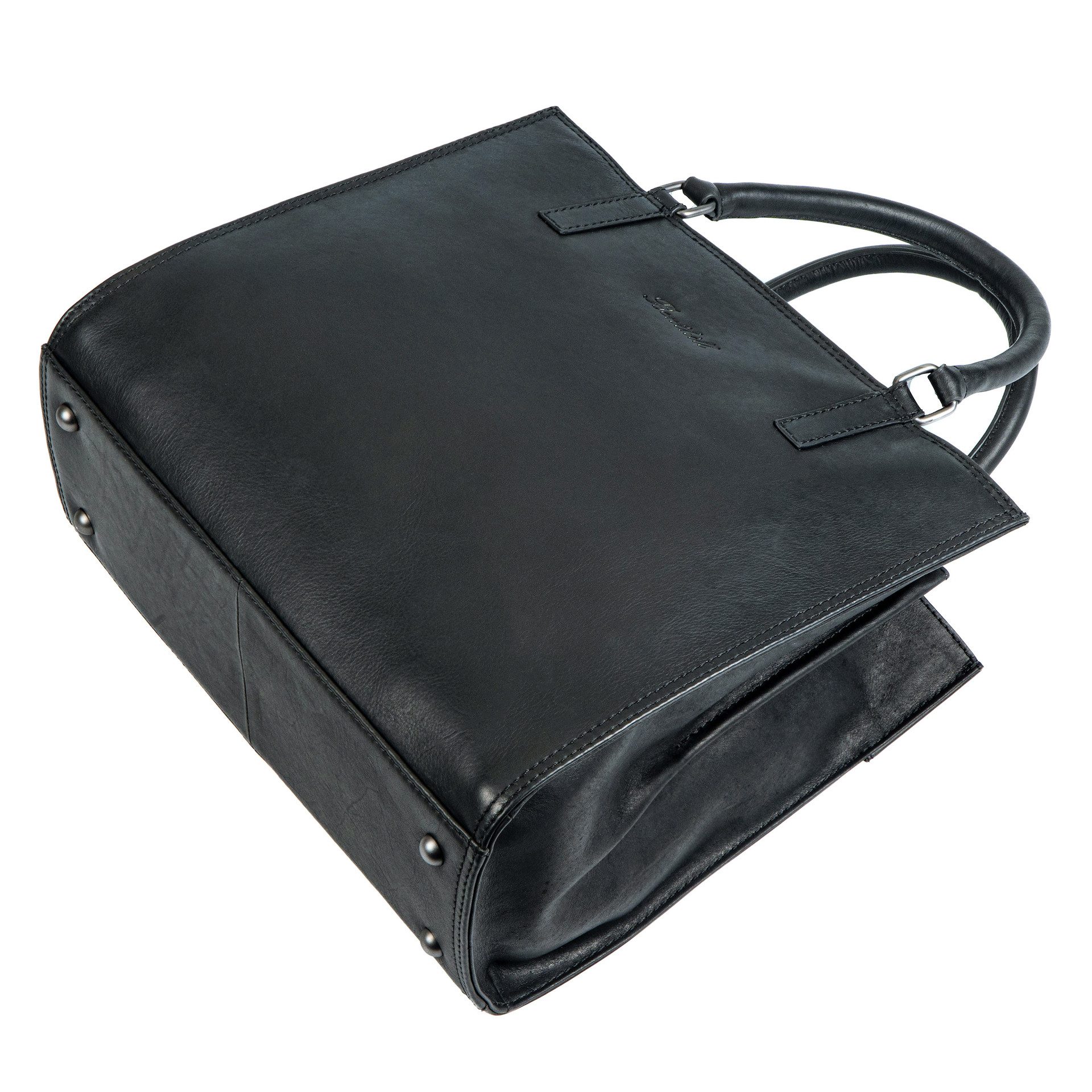 Benthill Henkeltasche Damen Echt Leder Tasche Handtasche Frauen Shopper Große Schultertasche, Reißverschlussfach – Bild 5 von 5