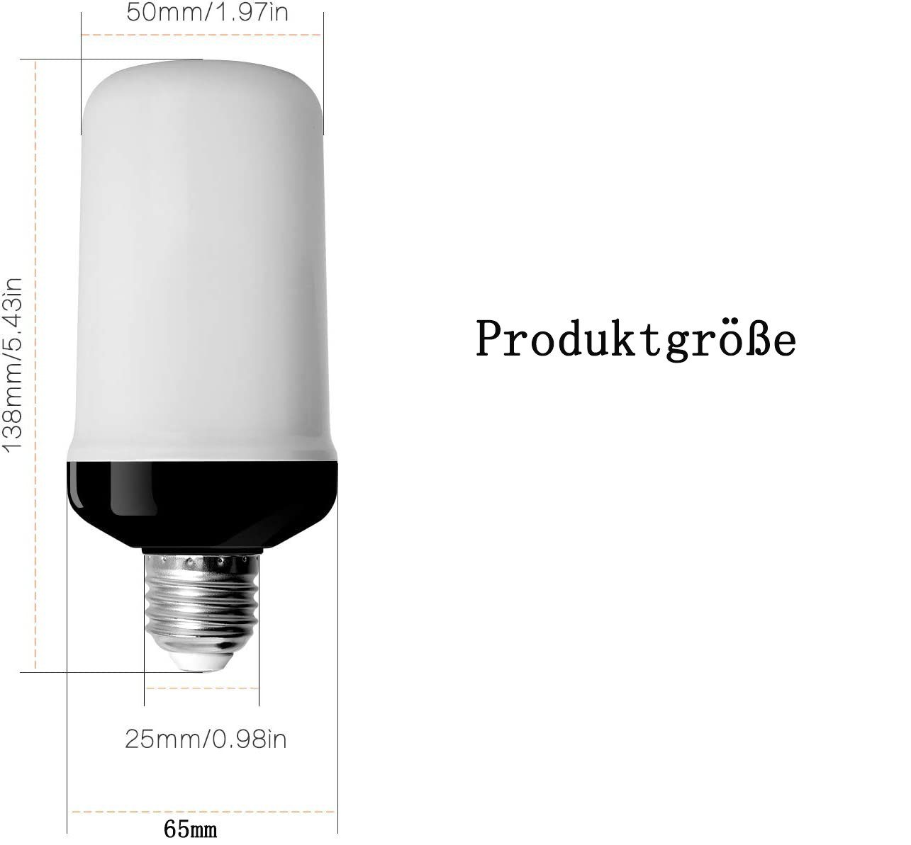 GelldG LED-Leuchte »Flammen Glühbirne, E27 Lampe Flackernde Licht Effekt 3W  LED« (1 St)