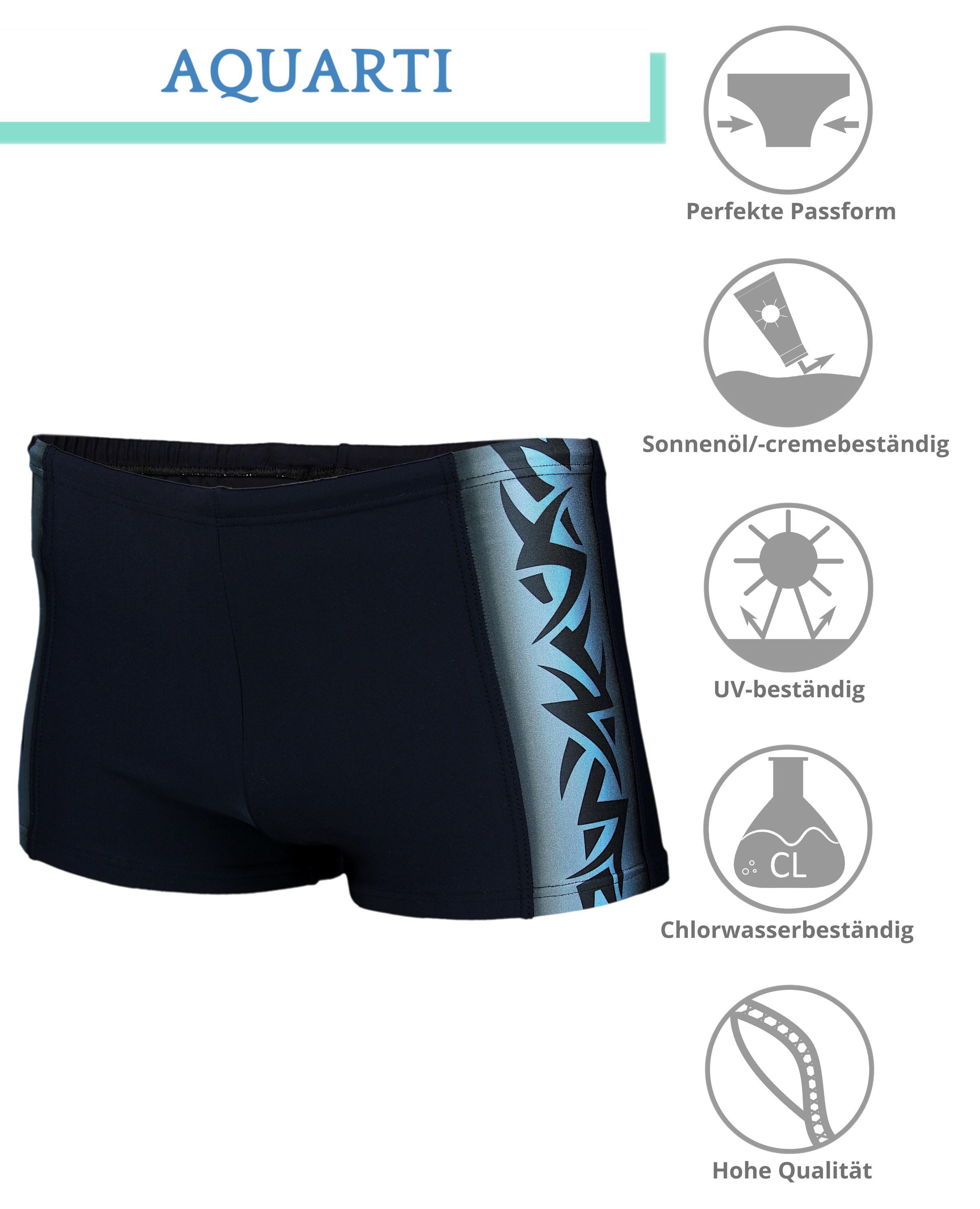 Aquarti Badehose Aquarti Herren Kurze Badehose mit Streifen günstig online kaufen