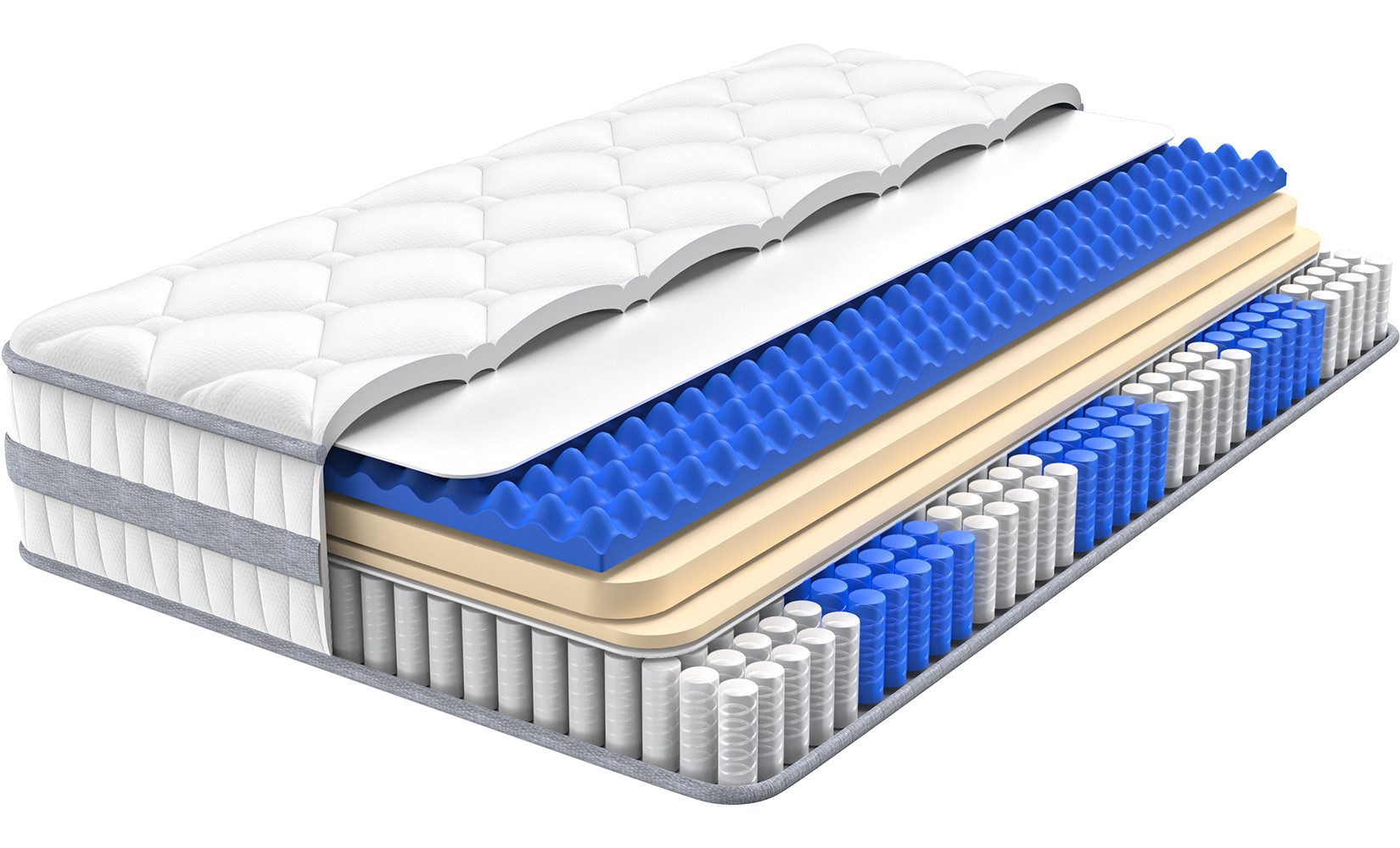 Boxspringmatratze Taschenfederkernmatratze 7 Zonen Federkernmatratze, Luxus matratze, Patbrela, 26 cm hoch,orthopädisch,Zertifizierte Qualität, passt sich dem Körper