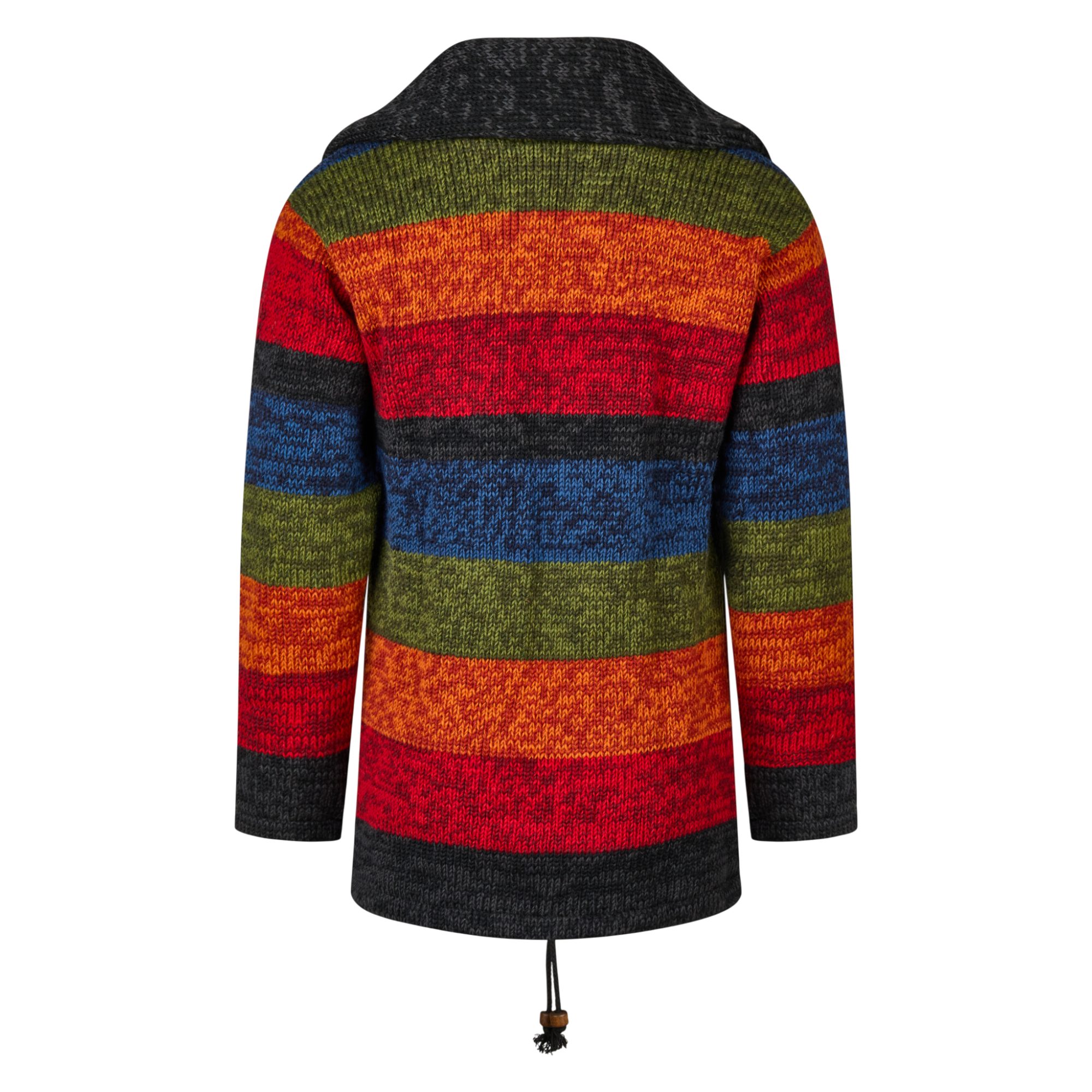 THC Natural Line Strickmantel THC Strickmantel 903 bunt (1 Stück, 1-tlg., 1 Stück) Strickmantel mit zur Kapuze umwandelbaren Kragen