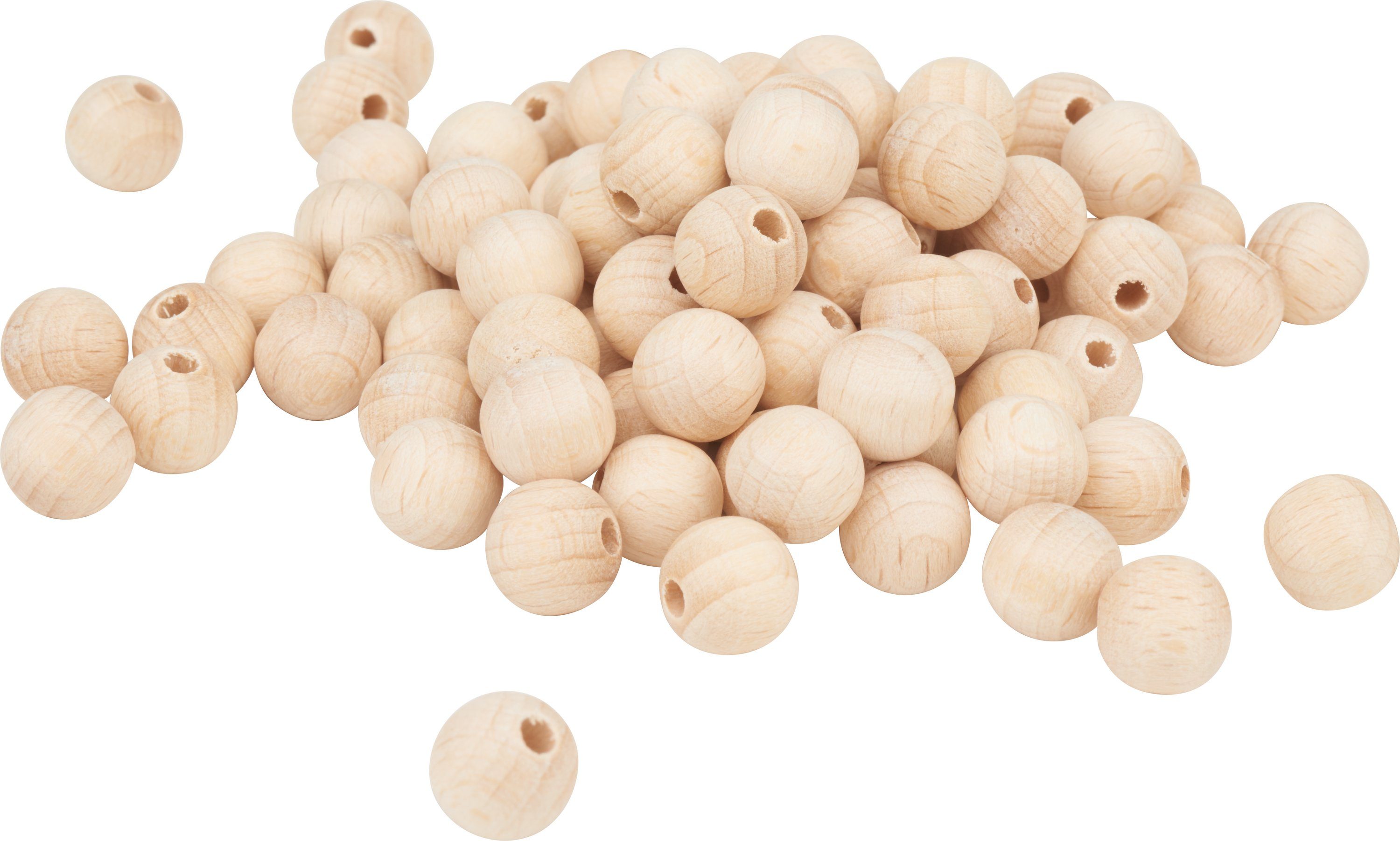 VBS Dekoobjekt Holzkugeln, halbgebohrt, Ø 10 mm