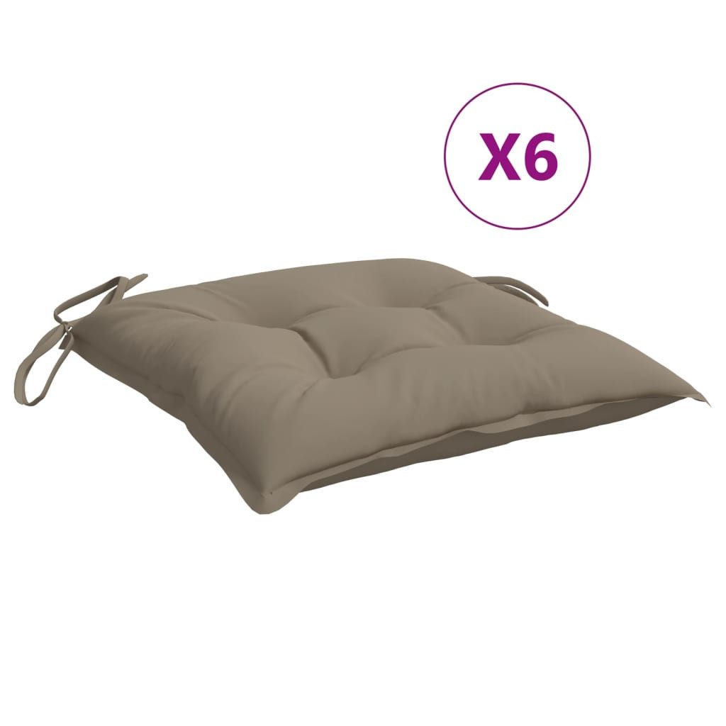 vidaXL Sitzauflage Stuhlkissen 6 Stk. Taupe günstig online kaufen