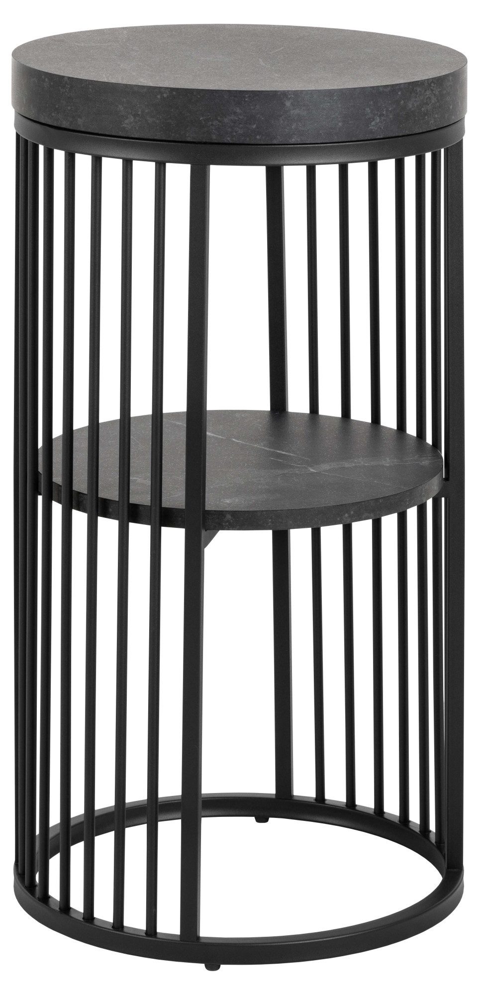 ACTONA GROUP Nachttisch Strington, Rund Nachttisch, Izmir matt schwarz rau günstig online kaufen
