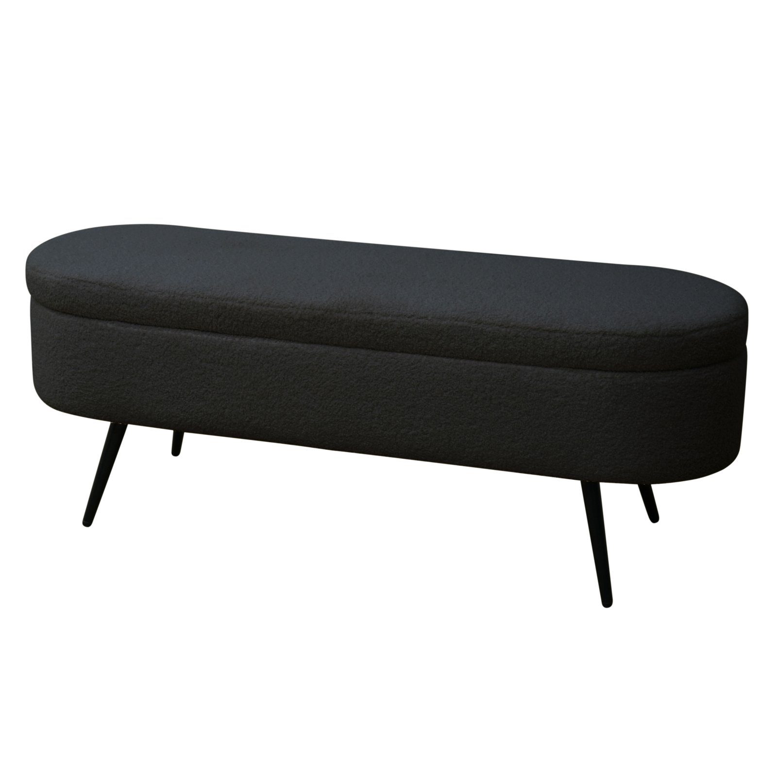 SVITA Sitzbank IVY, mit Stauraum, Hocker, Ottomane, Teddybouclé, Schwarz günstig online kaufen