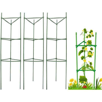 Sekey Rankhilfe Rankhilfe Tomaten 3er Set Pflanzenstäbe 145cm Höhe