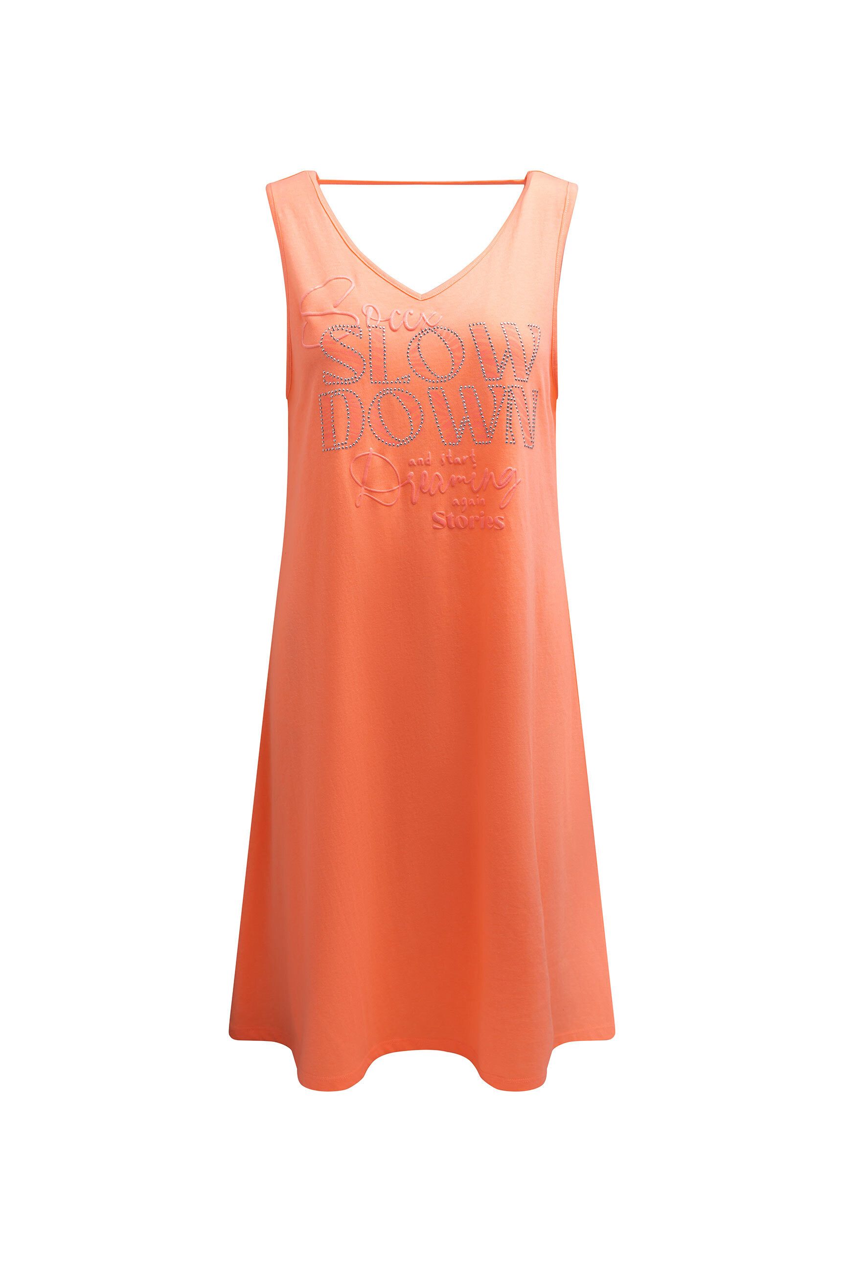 SOCCX Sommerkleid mit Glitzerstein-Wording