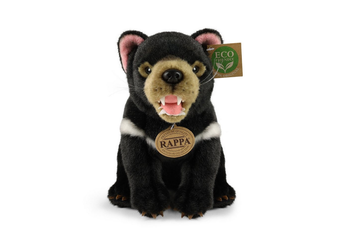 Teddys Rothenburg Kuscheltier Kuscheltier Tasmanischer Teufel sitzend 25 cm schwarz/braun