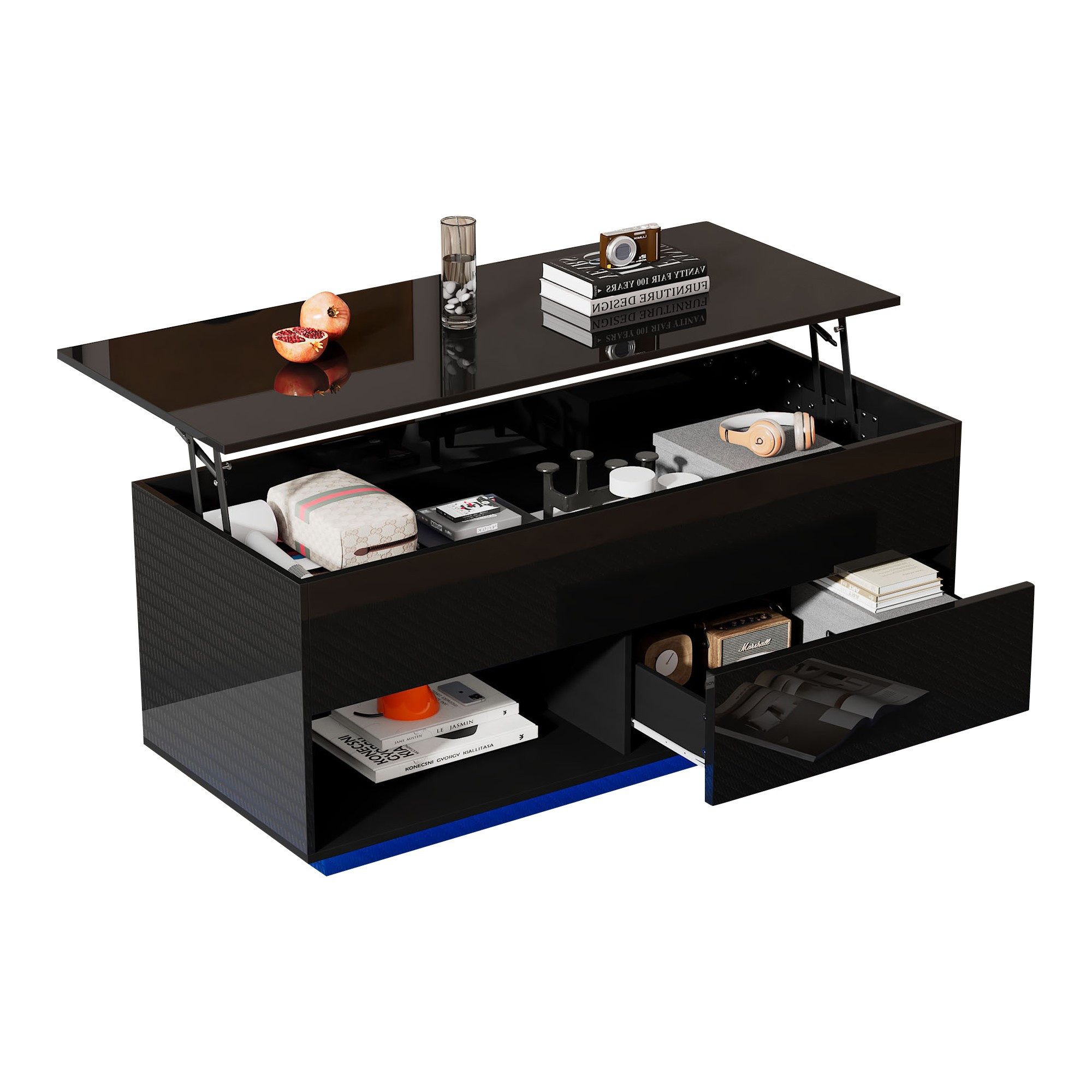 Merax Couchtisch Hochglanz-Lift-Top-Wohnzimmertisch (1-St., 100x50x55 cm), günstig online kaufen