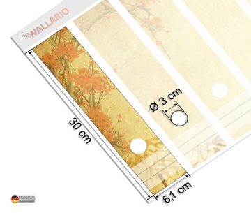 Wallario Etiketten Herbststimmung  alter Papyrus mit Herbstmotiven, Ordnerrücken-Sticker in verschiedenen Ausführungen