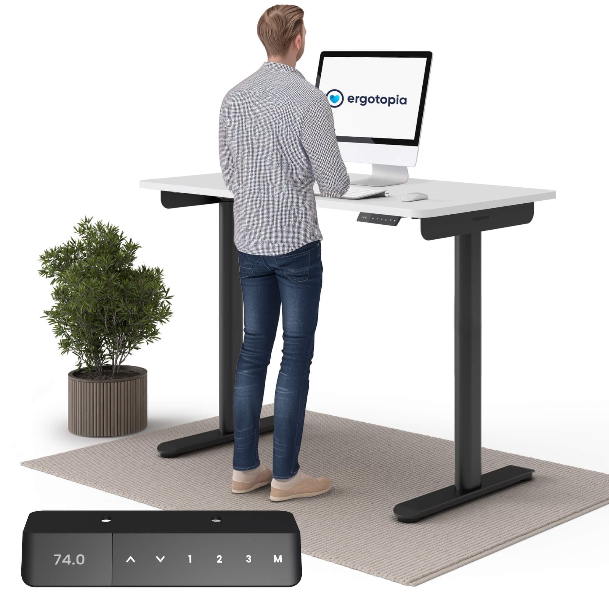 Ergotopia Schreibtisch Desktopia One (elektrisch höhenverstellbarer Schreib günstig online kaufen