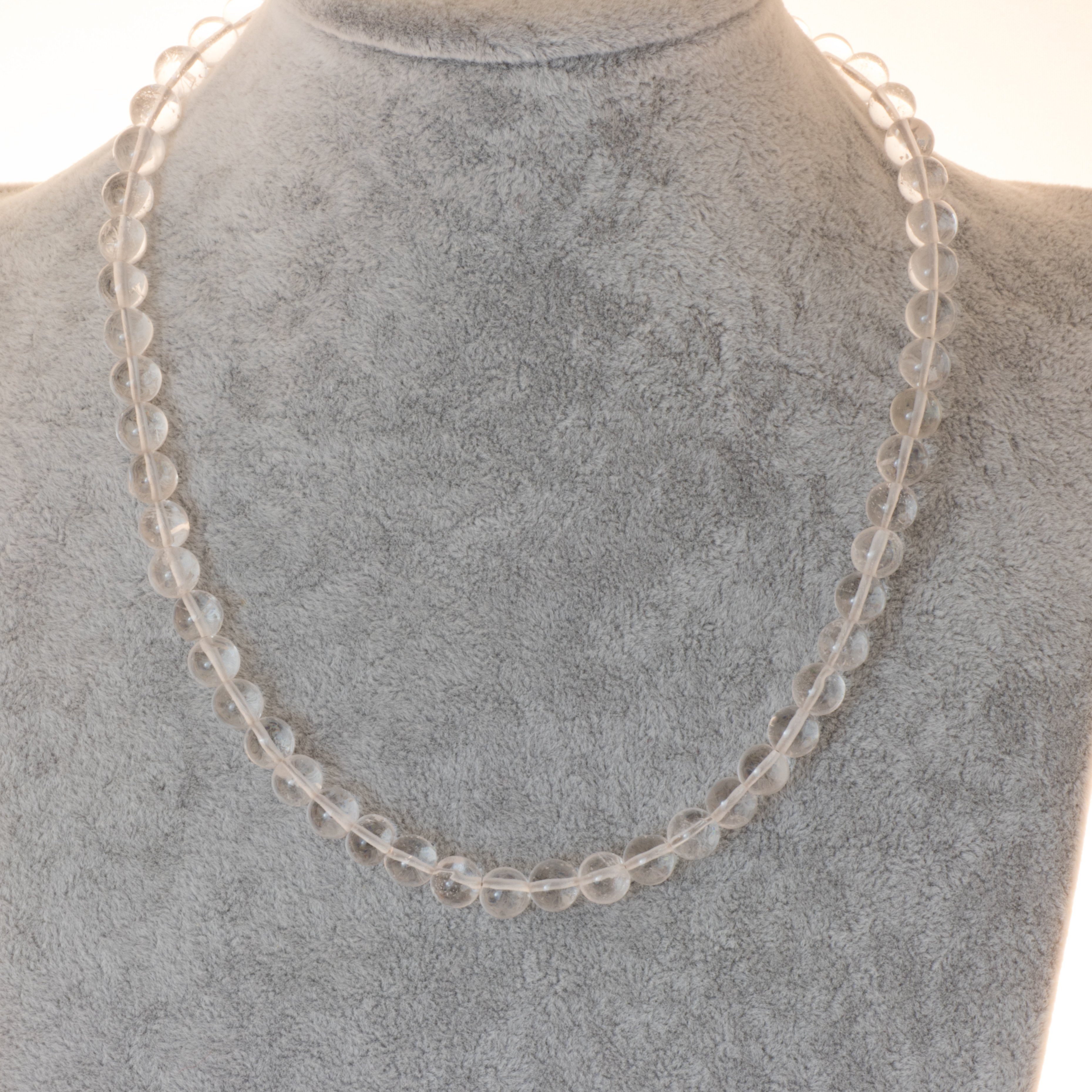 Bella Carina Perlenkette Kette mit Bergkristall Perlen 8 mm Magnetverschluss, mit Bergkristall – Bild 2 von 2