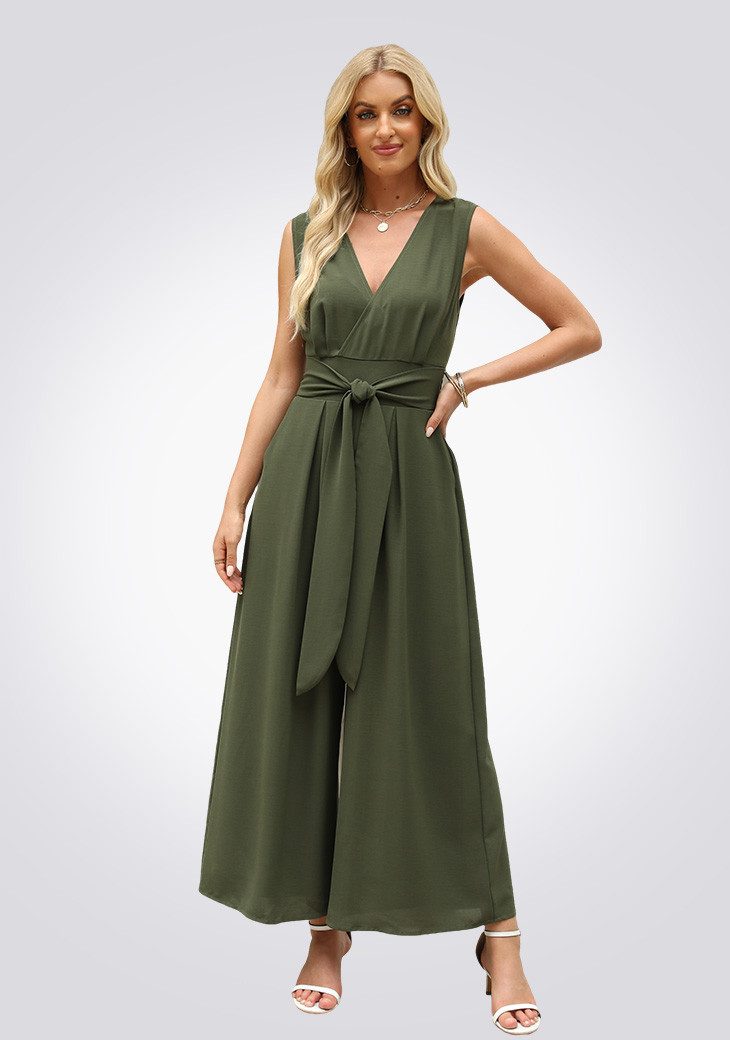 Cupshe Culotte-Overall Eleganter Jumpsuit mit Wickeloptik