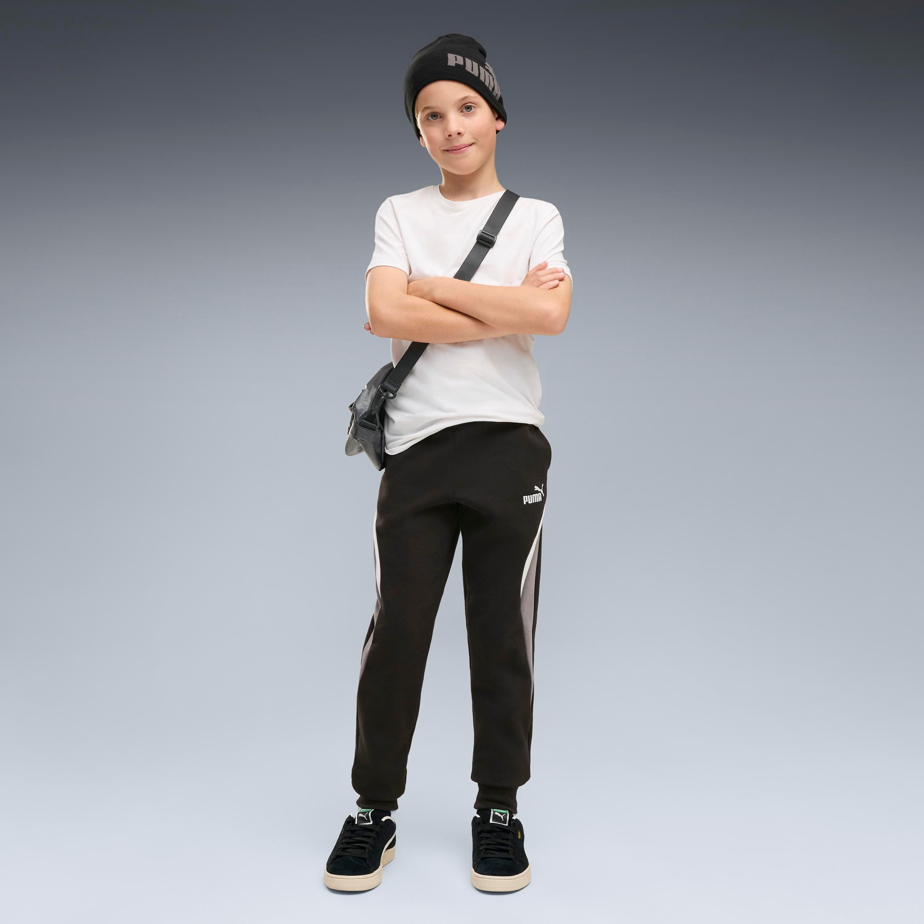 PUMA Trainingshose ESS BLOCK SWEATPANTS FL B Regular Fit, für Sport und Freizeit, sportlicher Stil – Bild 4 von 5