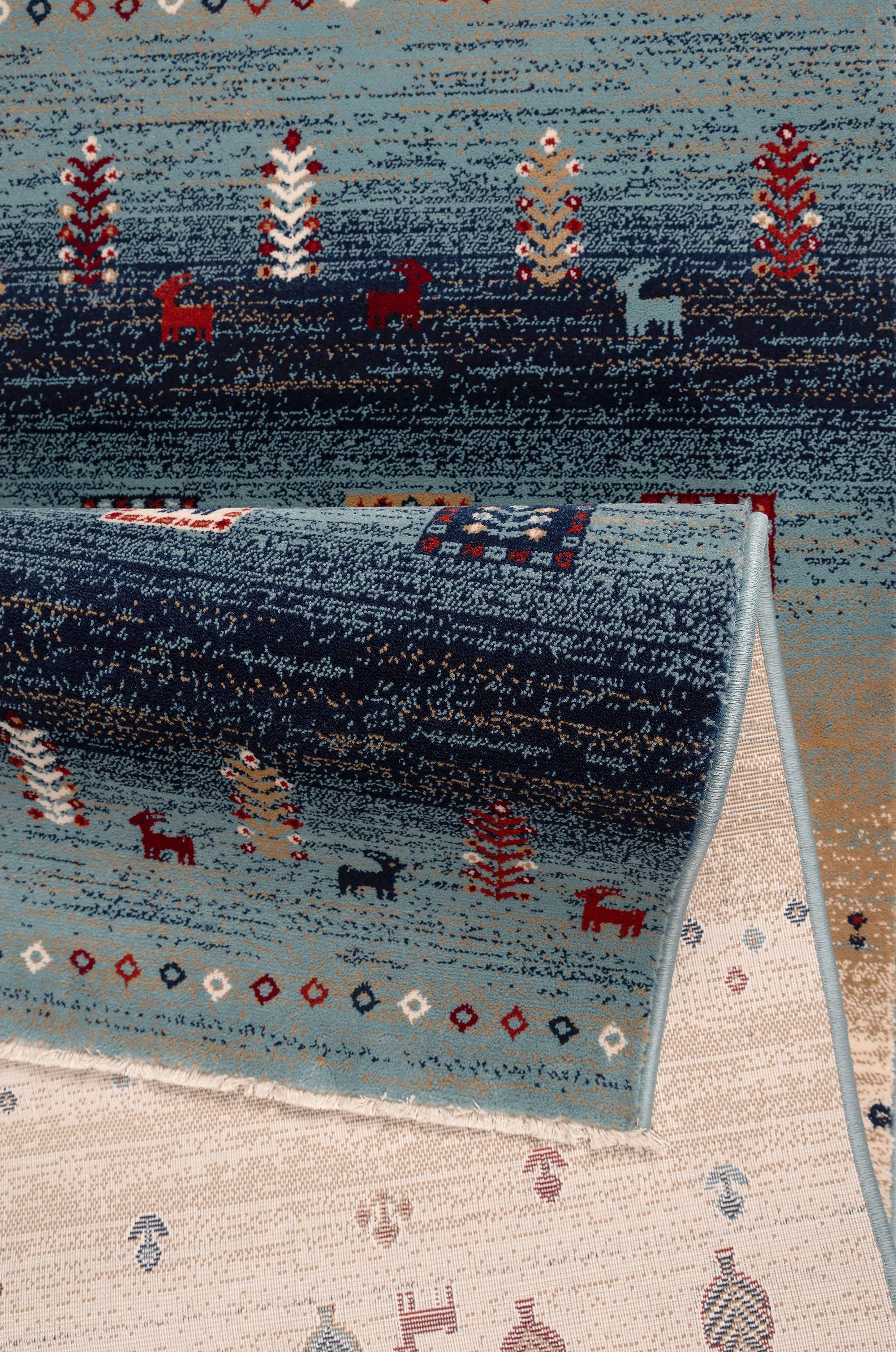 Mavie, mm, Höhe: Teppich Elegant affaire, Home Berber-Optik, rechteckig, 10 Kurzflor, blue Pflegeleicht, Weich, Orient-Optik,