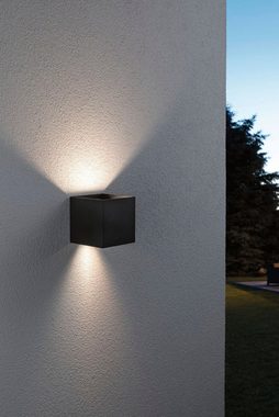 Paulmann LED Außen-Wandleuchte Outdoor 230V Cybo RGBW Zigbee 2000-6500K anthrazit, LED fest integriert, Tageslichtweiß, Zigbee RGBW