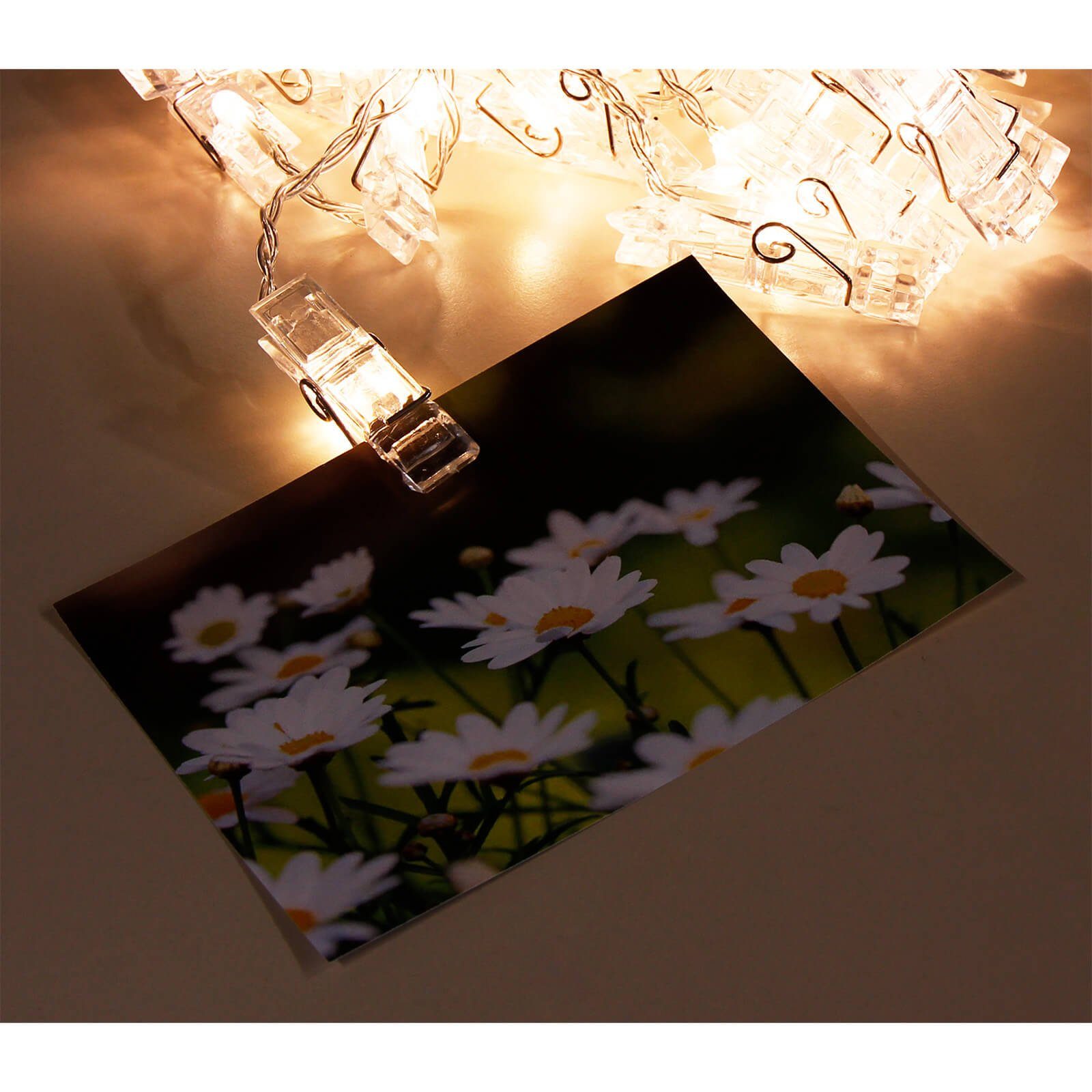 ETT Marketing GmbH LED-Lichterkette LED Lichterkette mit 50 Wäscheklammer C günstig online kaufen