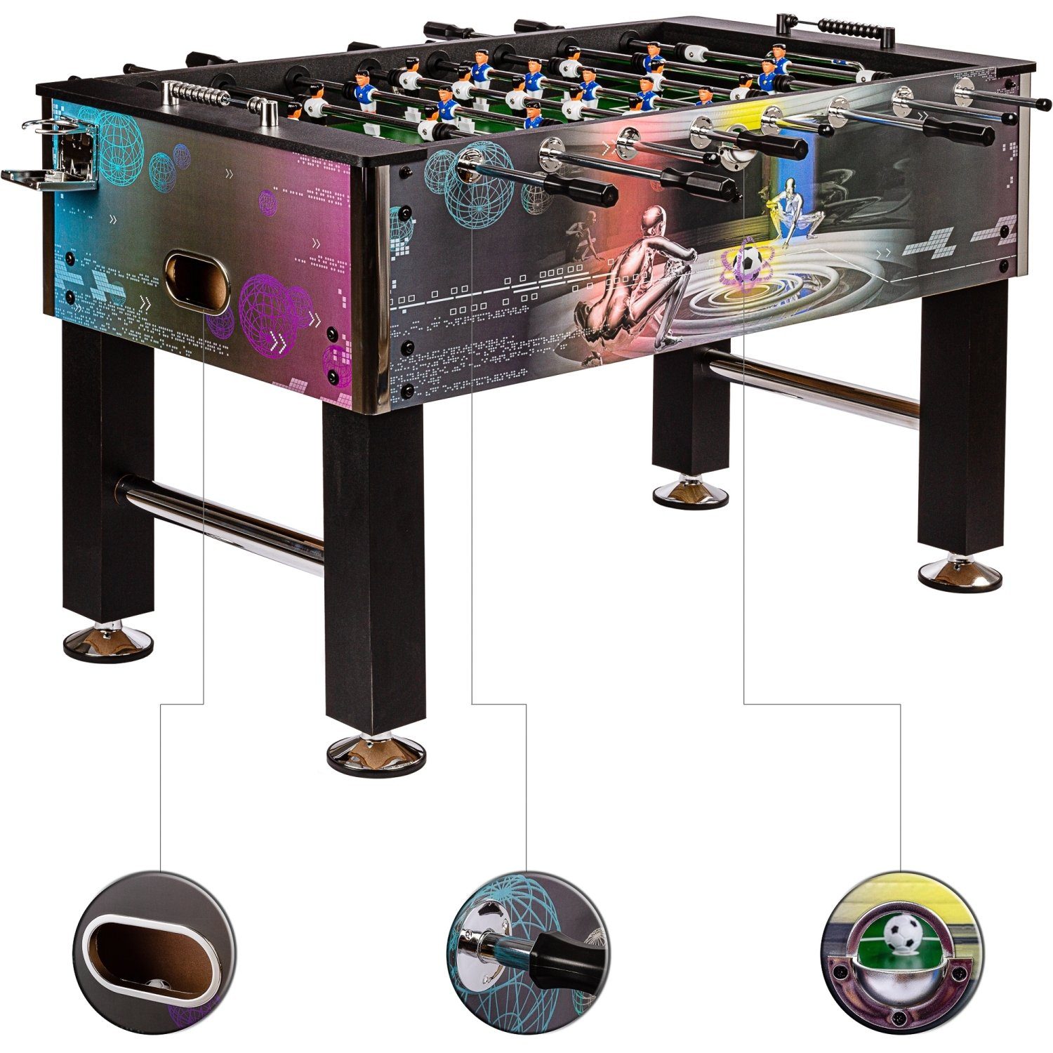 GAMES PLANET Kickertisch Games Planet Kickertisch „Leeds“, 60kg, 4