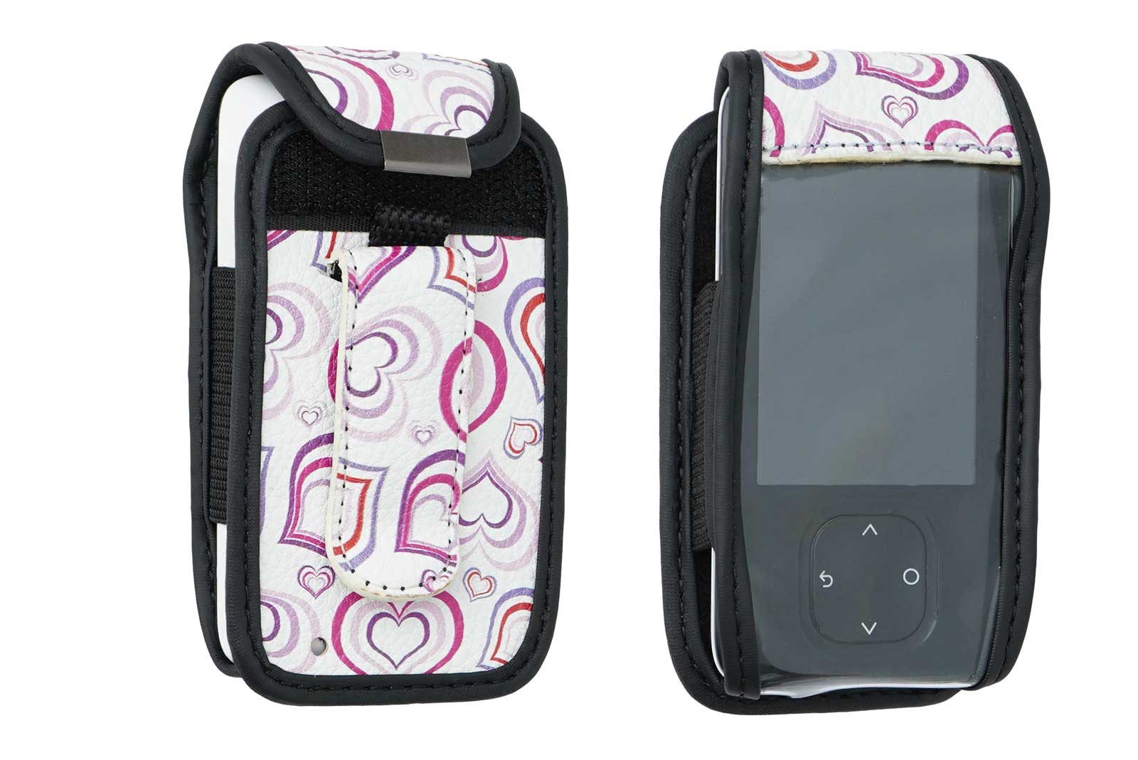 caseroxx Blutzuckermessgerät Ledertasche mit Gürtelclip für Dexcom G7 / ONE+