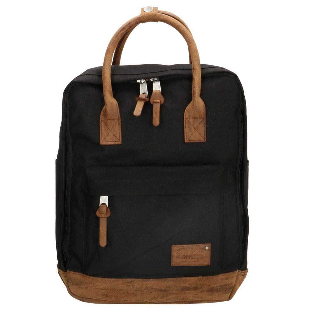 Enrico Benetti Freizeitrucksack Cityrucksack leicht für Damen und Herren (klein, mit Laptopfach), mit Lederimitat Applikationen, in tollen Farben