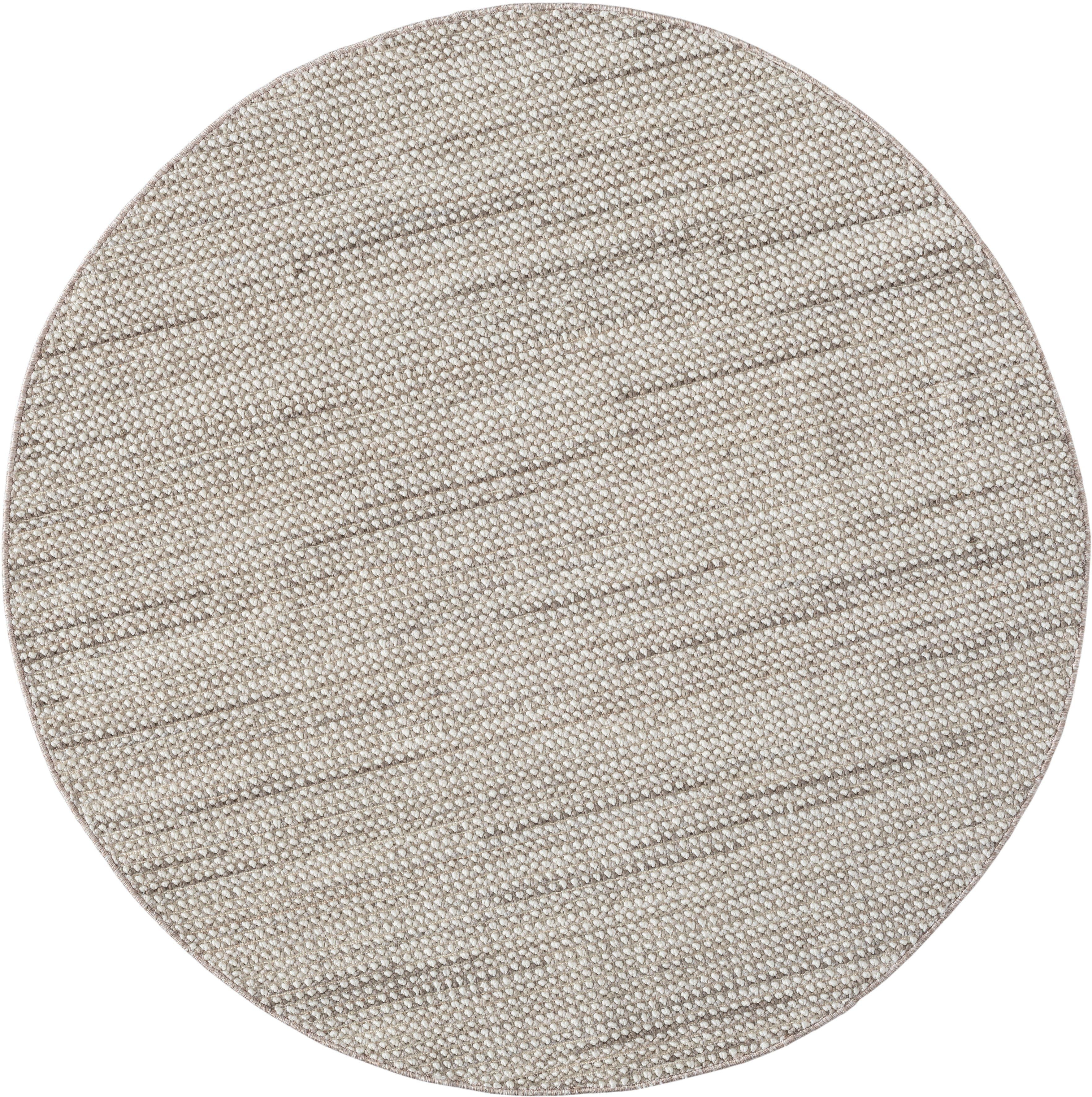 Myflair Möbel & Accessoires Teppich "Ava" rund 7 mm Höhe Uni Farben, melier günstig online kaufen