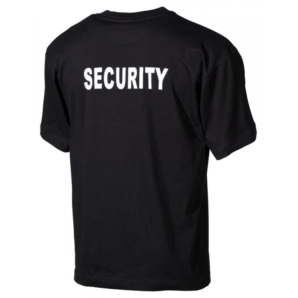 MFH T-Shirt T-Shirt, schwarz, Security, bedruckt günstig online kaufen