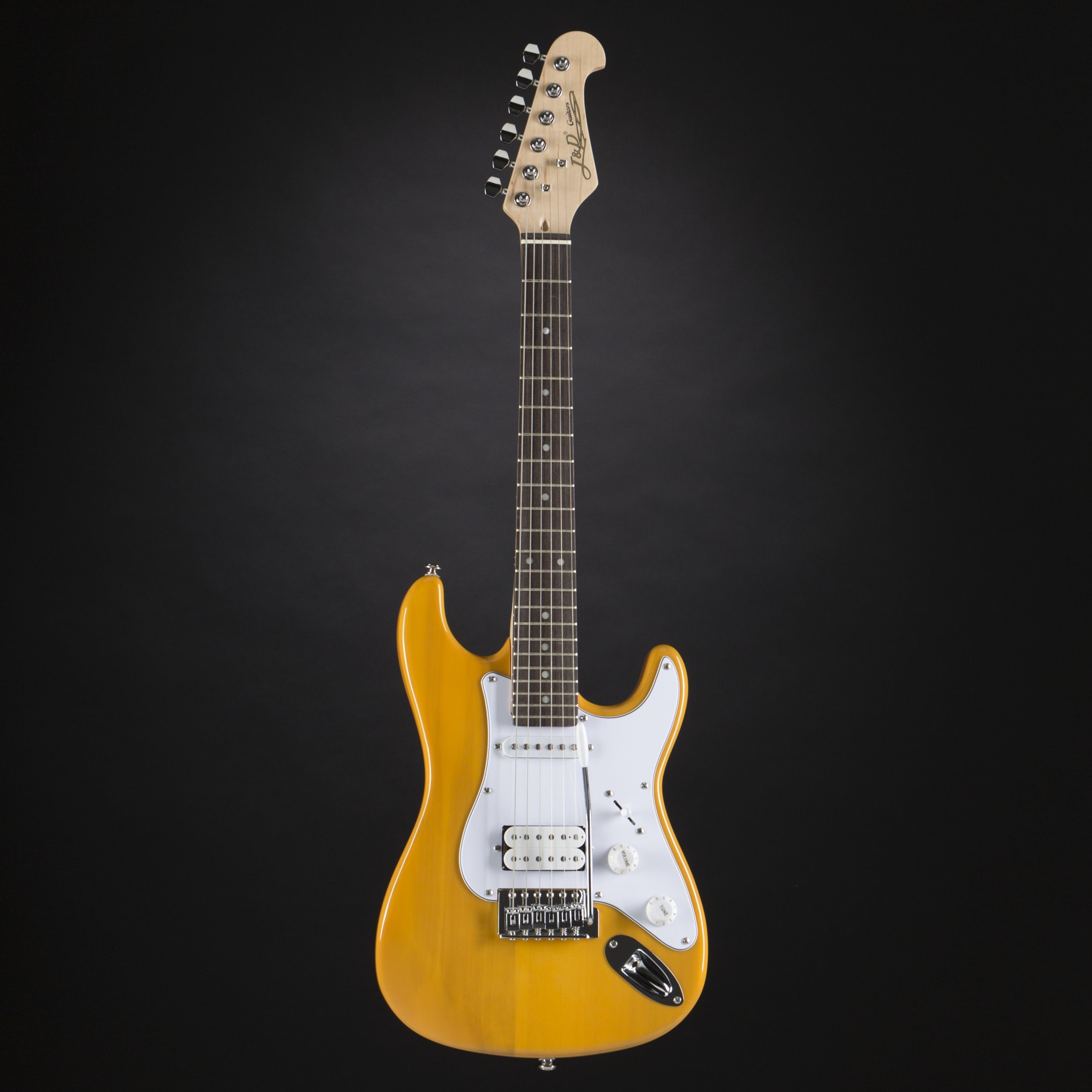 J & D E-Gitarre, ST-MINI BB E-Gitarre 3/4 elektrische Gitarre für Anfänger mit Single Coil und Humbucker Tonabnehmer Electric Guitar in Gelb, E-Gitarren, ST-Modelle, E-Gitarre, 3/4 elektrische Gitarre, Anfänger Gitarre