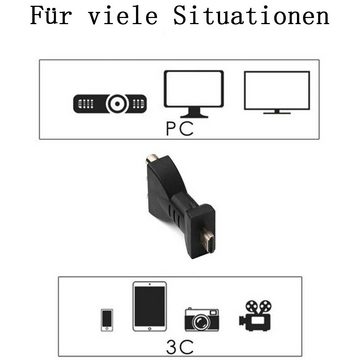GelldG HDMI-Stecker auf 3 Cinch-Buchse Komposite Audio Adapter HDMI-Adapter