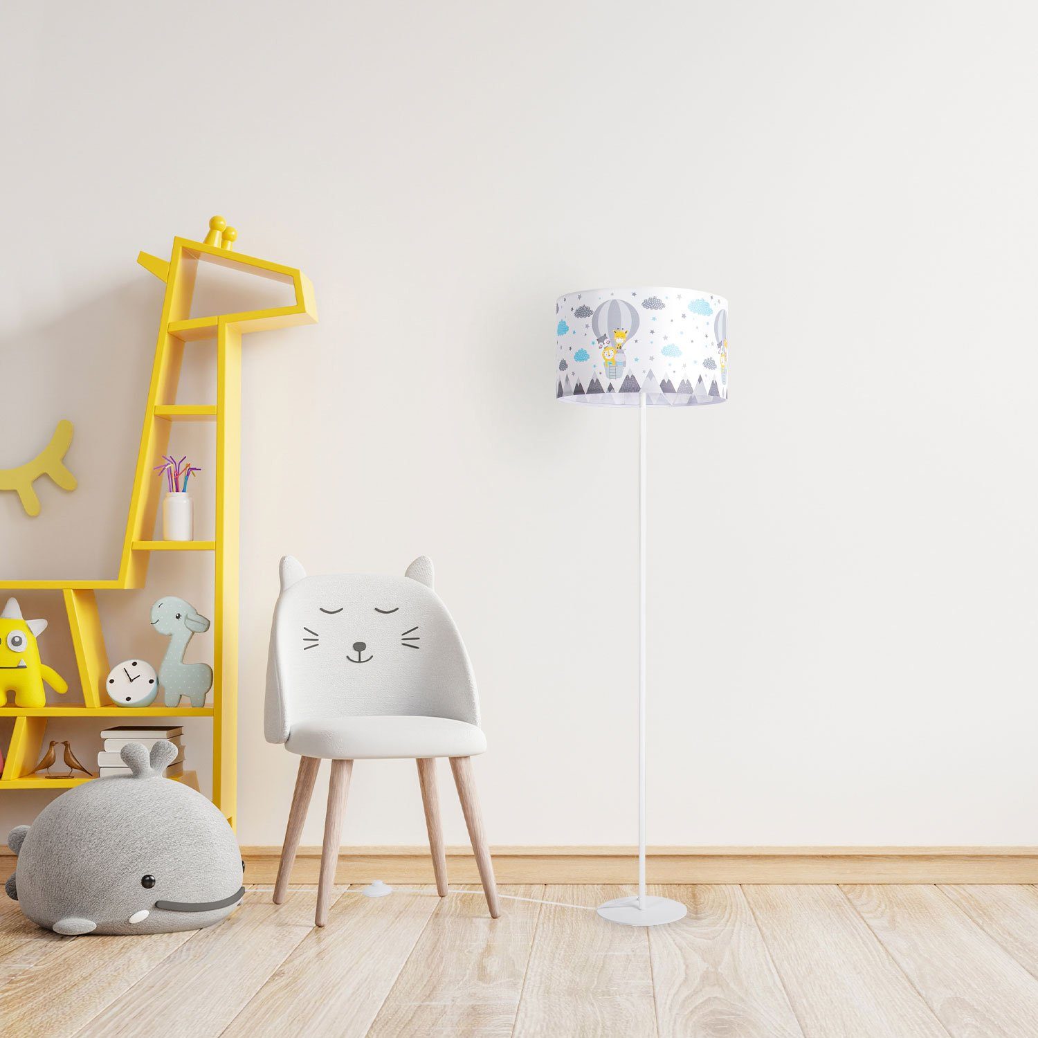 Tiere Leuchtmittel, Lampe Cosmo Kinderlampe Babyzimmer Paco 343, Heißluftballon E27 Home Stehlampe ohne Kinderzimmer