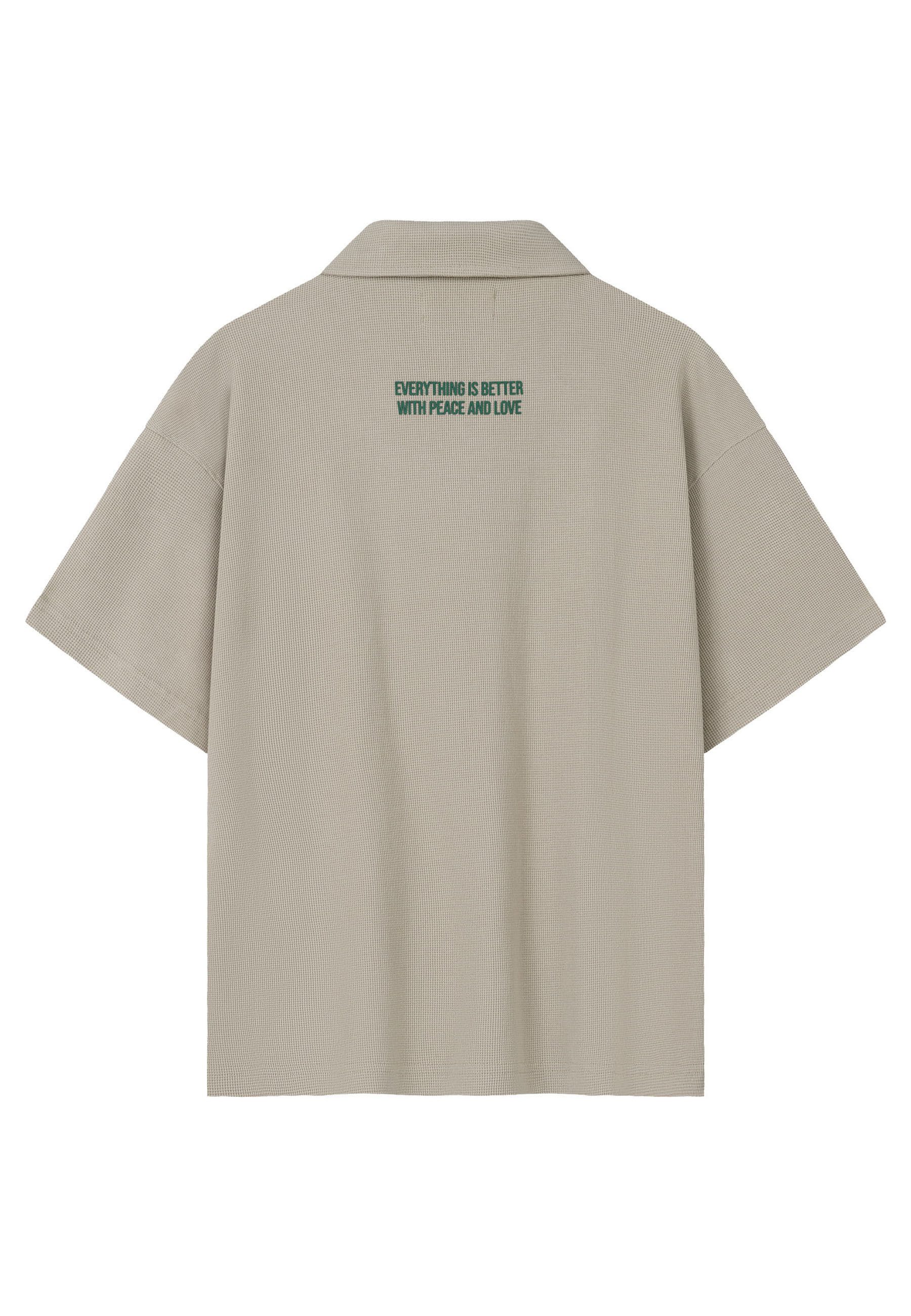 Another Cotton Lab Poloshirt Another Cotton Lab Peace Waffle Polo (1-tlg)