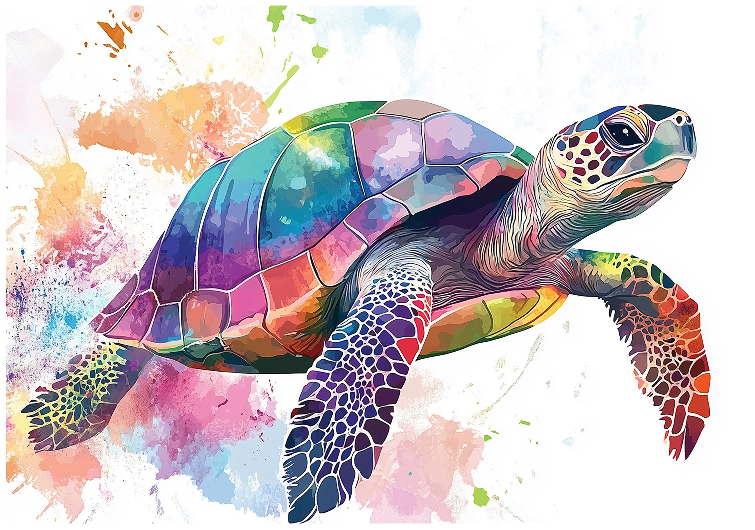 Wallarena Fototapete Kinderzimmer Jungen Schildkröte Mädchen Bunt Vlies Tap günstig online kaufen