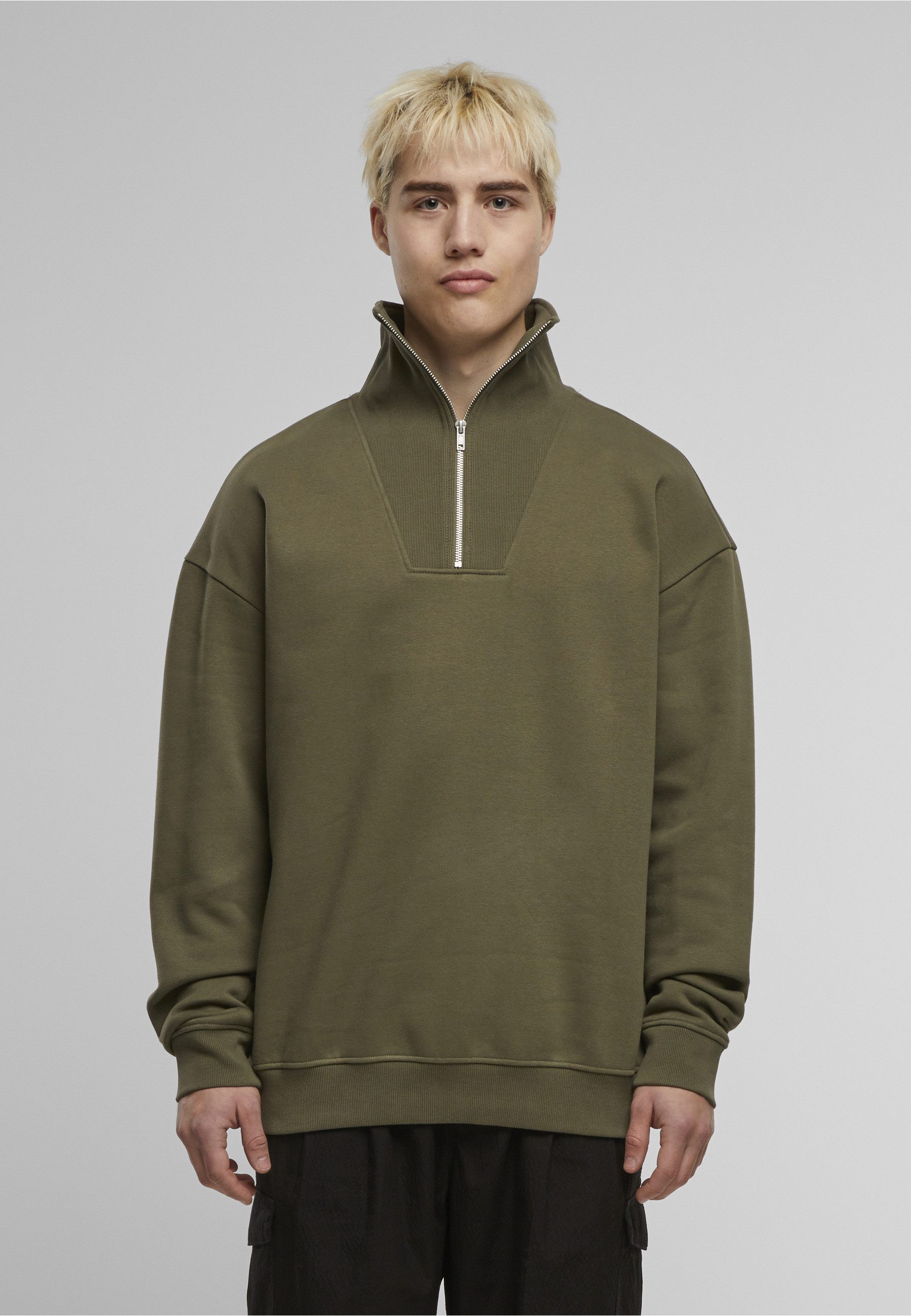 URBAN CLASSICS Sweater Urban Classics Cut&Sew Troyer (1-tlg)