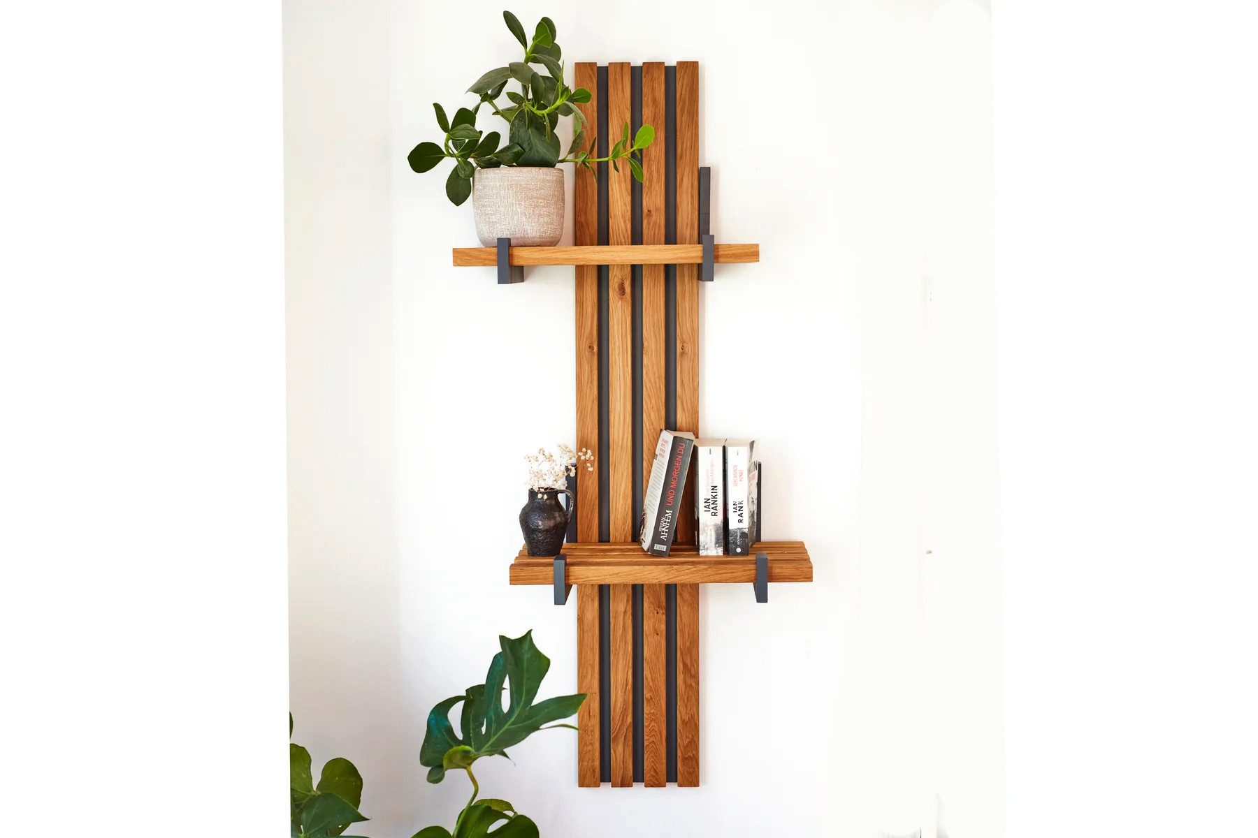 Living Oak Wandregal Eiche No.04 - Leistenregal aus Massivholz