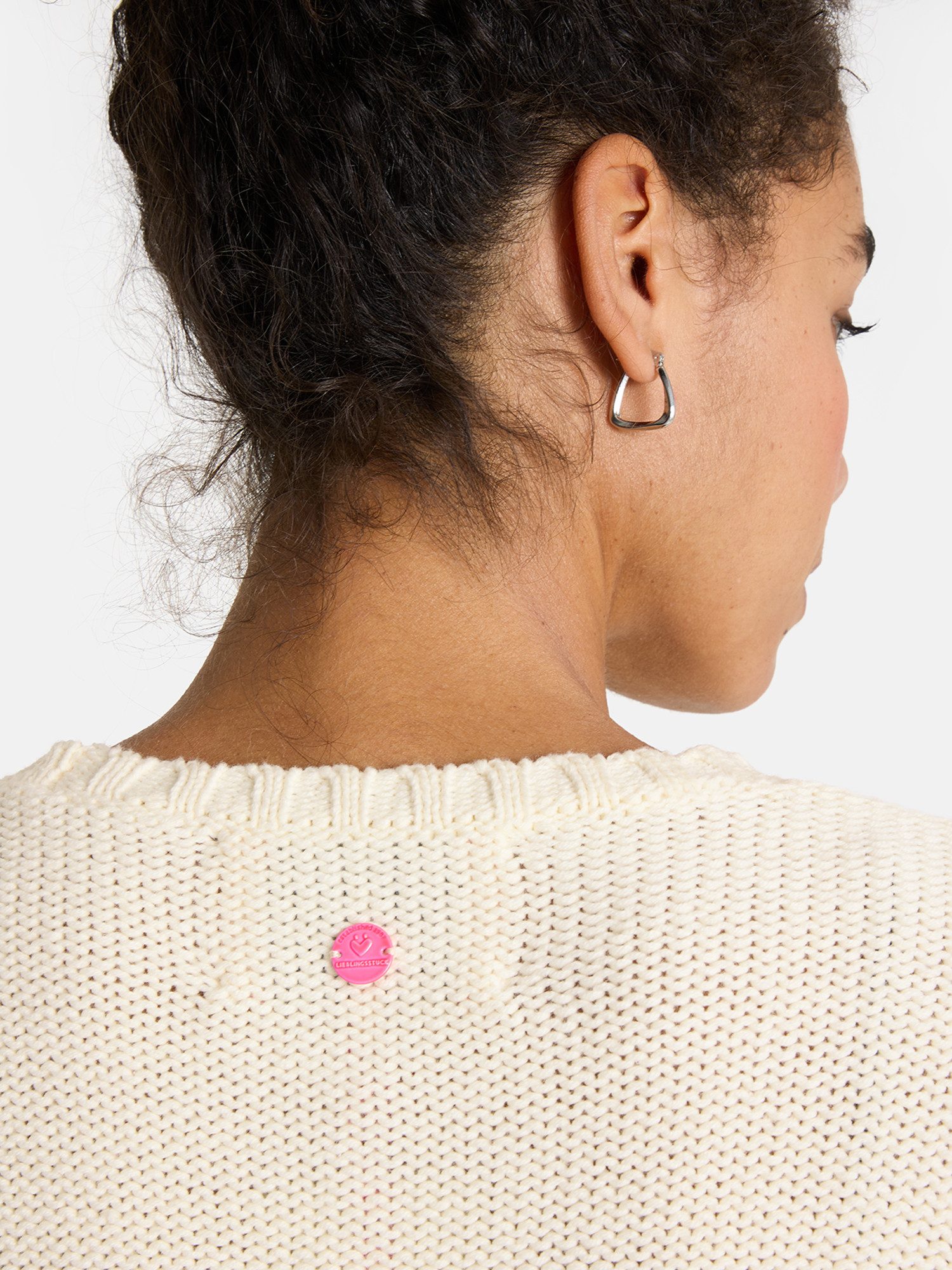 Lieblingsstück Strickpullover DinziL mit verspielten Stickdetails, Rundhals