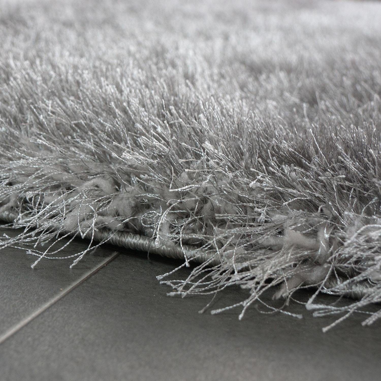Paco Home Hochflor-Teppich Glamour 300, rechteckig, Höhe: 70 mm, Uni Farben, mit weichem Glanz Garn, auch als Läufer erhältlich – Bild 3 von 5