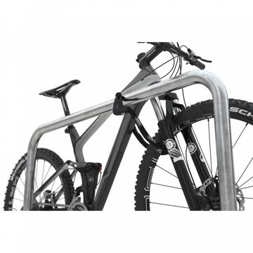 Dreifke Fahrradständer Fahrrad Anlehnbügel 9110, Stahl verzink, zum Einbetonieren, B1000mm, für 2 Fahrräder