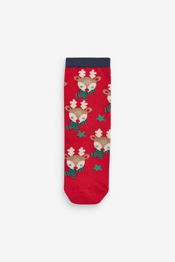 Next Kurzsocken 3er-Pack Söckchen mit Santa-Weihnachtsszene (3-Paar)