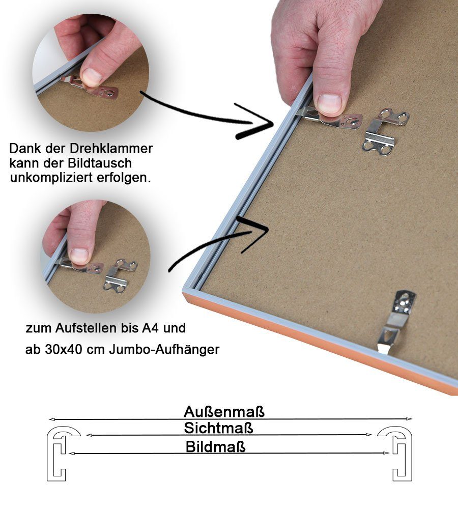 IDEAL TREND Bilderrahmen Bilderrahmen mit Klarglas quadratisch fotorahmen K günstig online kaufen