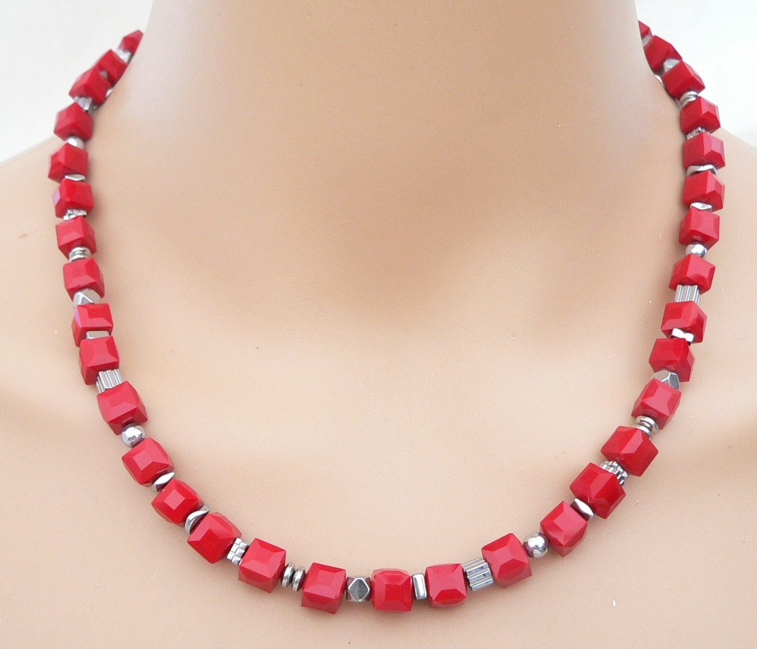 traumschmuck Kette ohne Anhänger 220d Halskette Würfelkette Kristallglas Op günstig online kaufen
